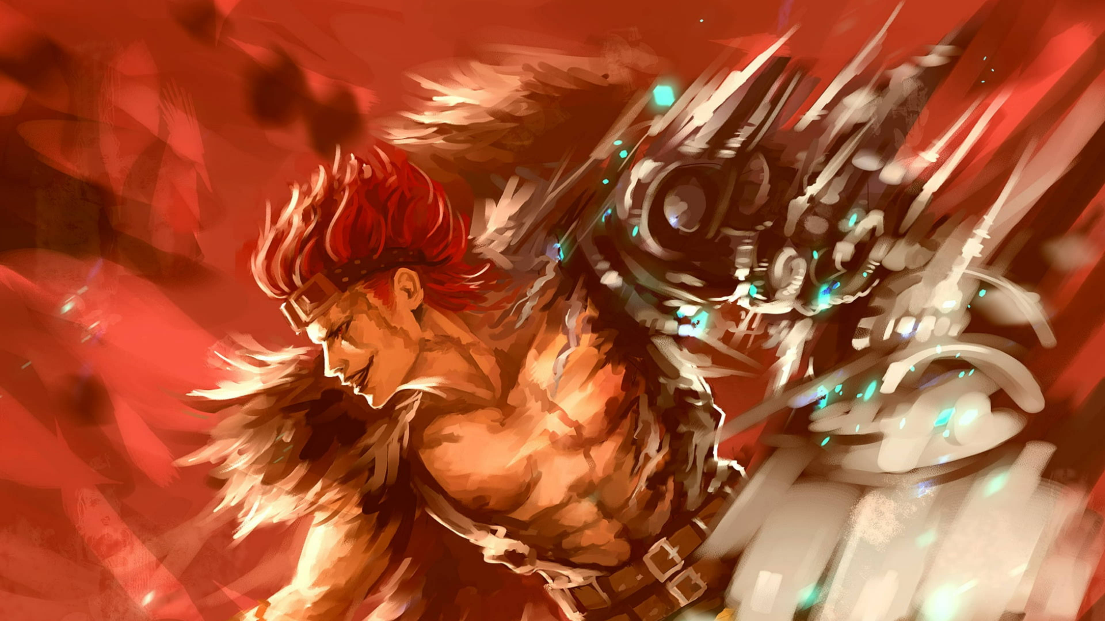 Eustass Kid, cybernetic arm, red-haired, 4K Desktop Wallpaper