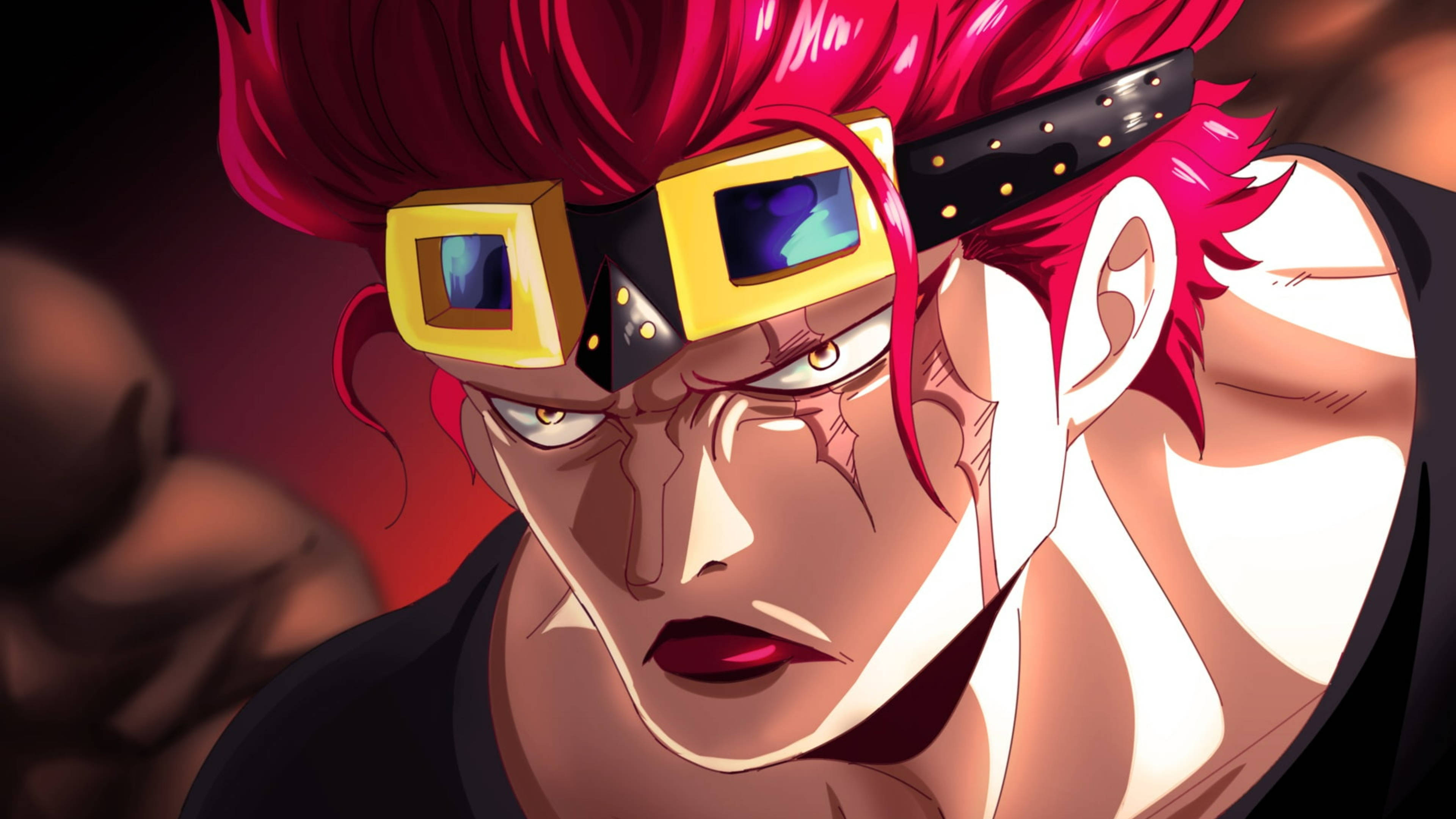 Eustass Kid, post-timeskip, vibrant pink hair, 4K Desktop Wallpaper