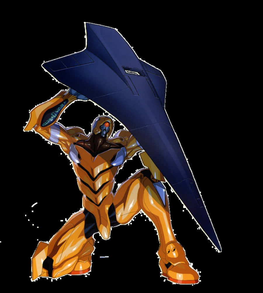 Eva-00, golden, biomechanical, SD Phone Wallpaper