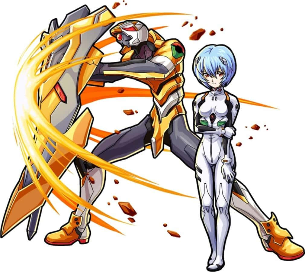 Eva-00, gold and gray, glowing energy, SD Desktop Wallpaper