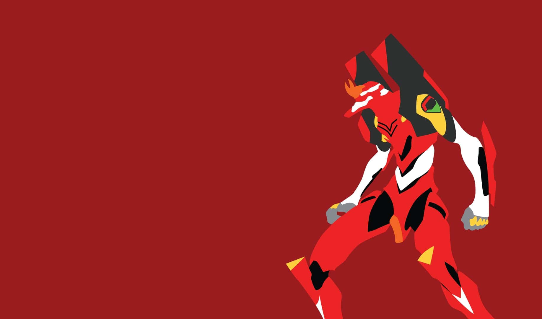Eva-02, red, black, HD Desktop Wallpaper