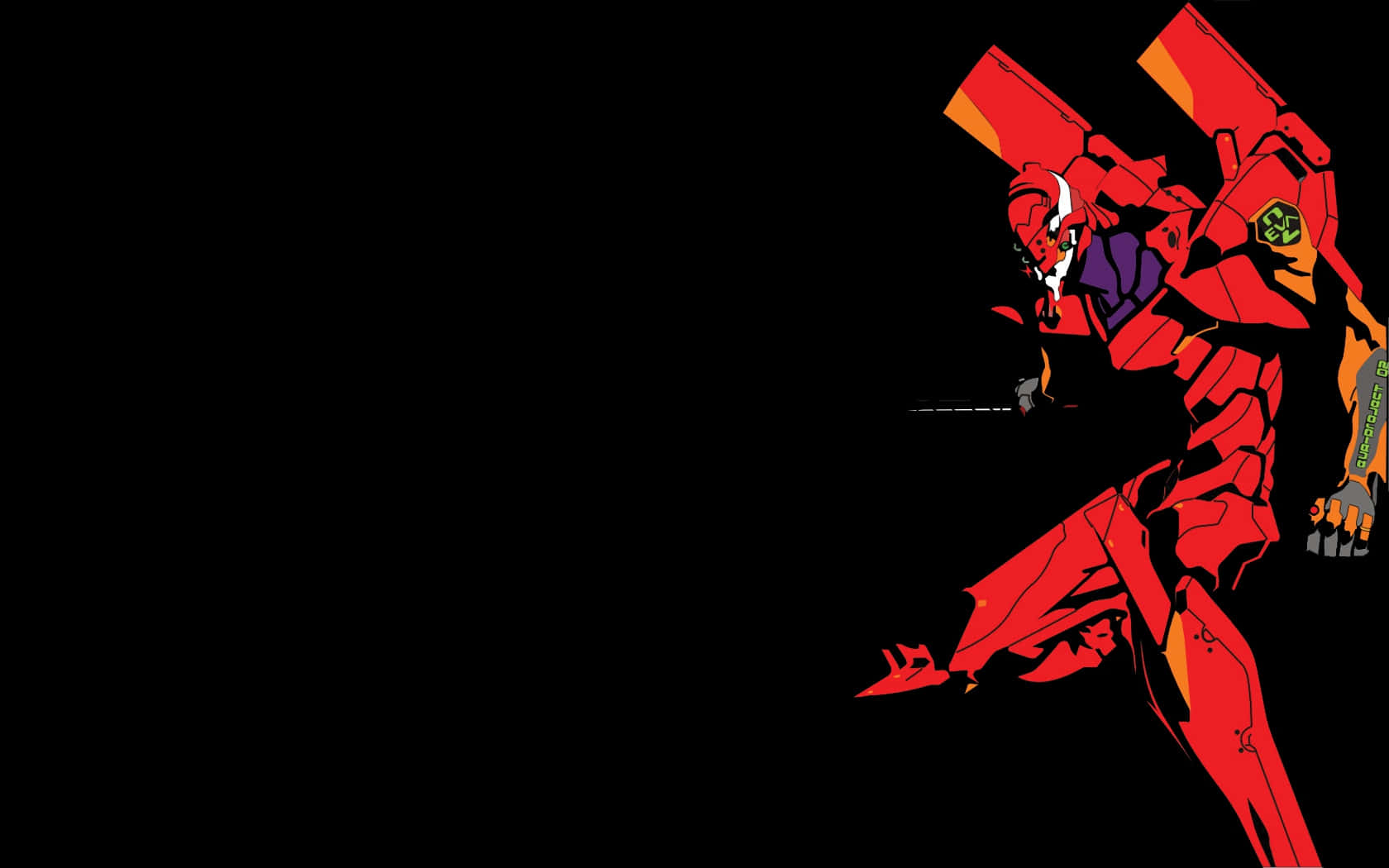 Eva-02, red, biomechanical giant, HD Desktop Wallpaper