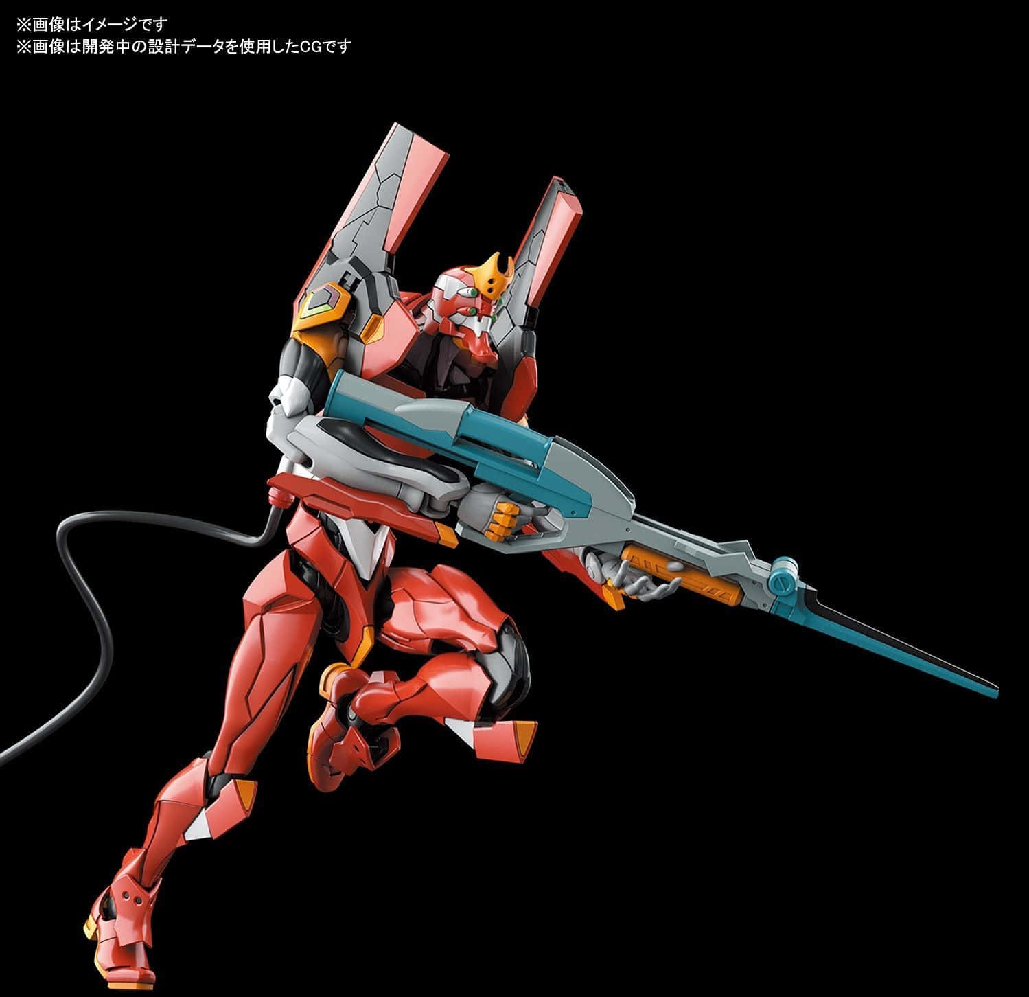 Eva-02, red and silver mecha, orange accents, HD Desktop Wallpaper