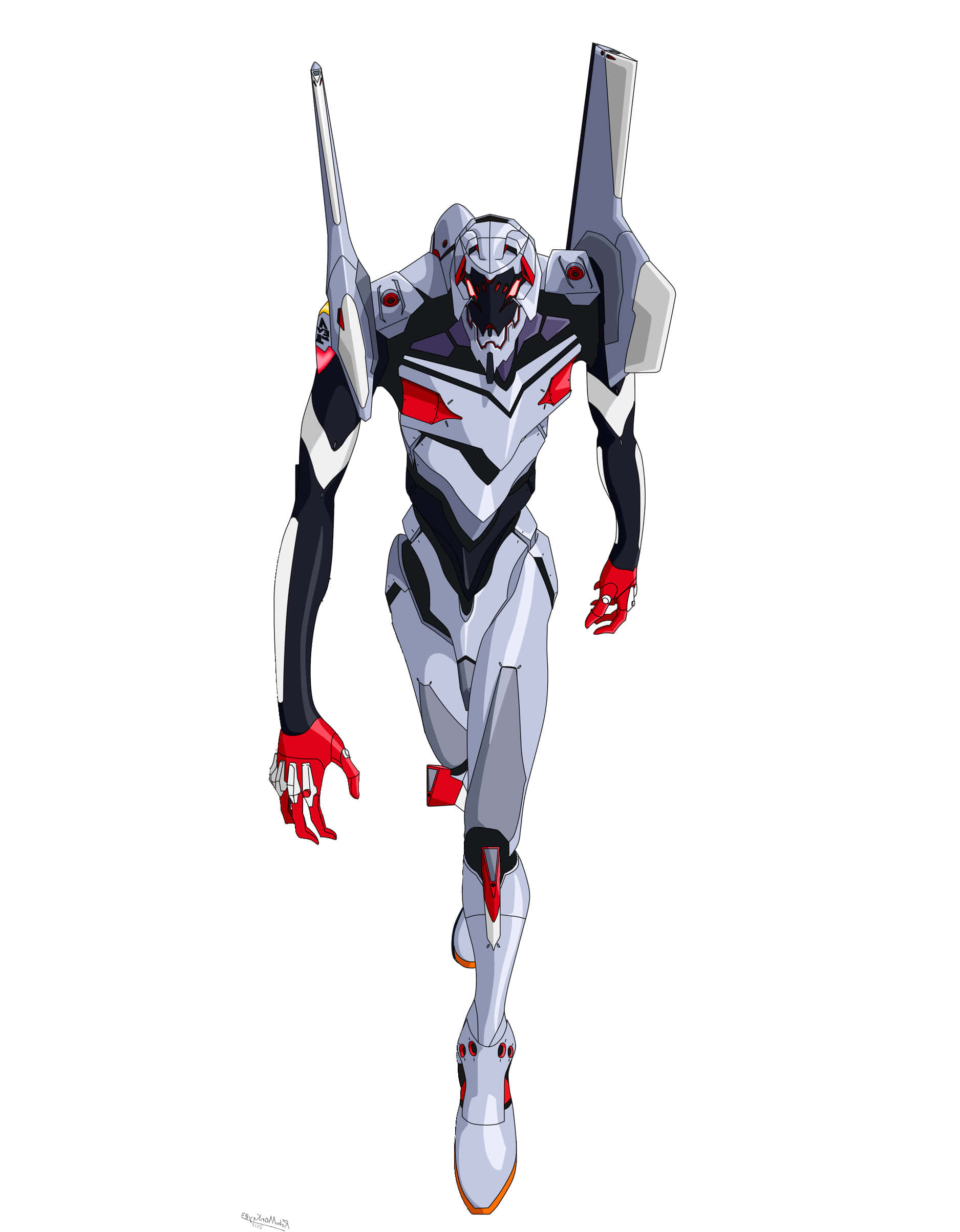 Eva-04, white, red, Full HD Phone Wallpaper
