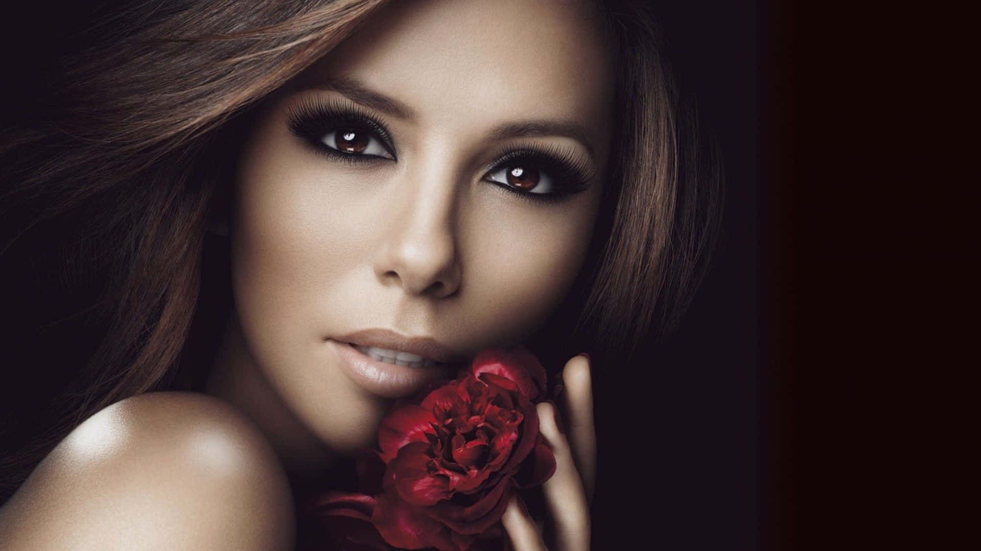 Eva Longoria, dark hair, bold makeup, Full HD Desktop Wallpaper