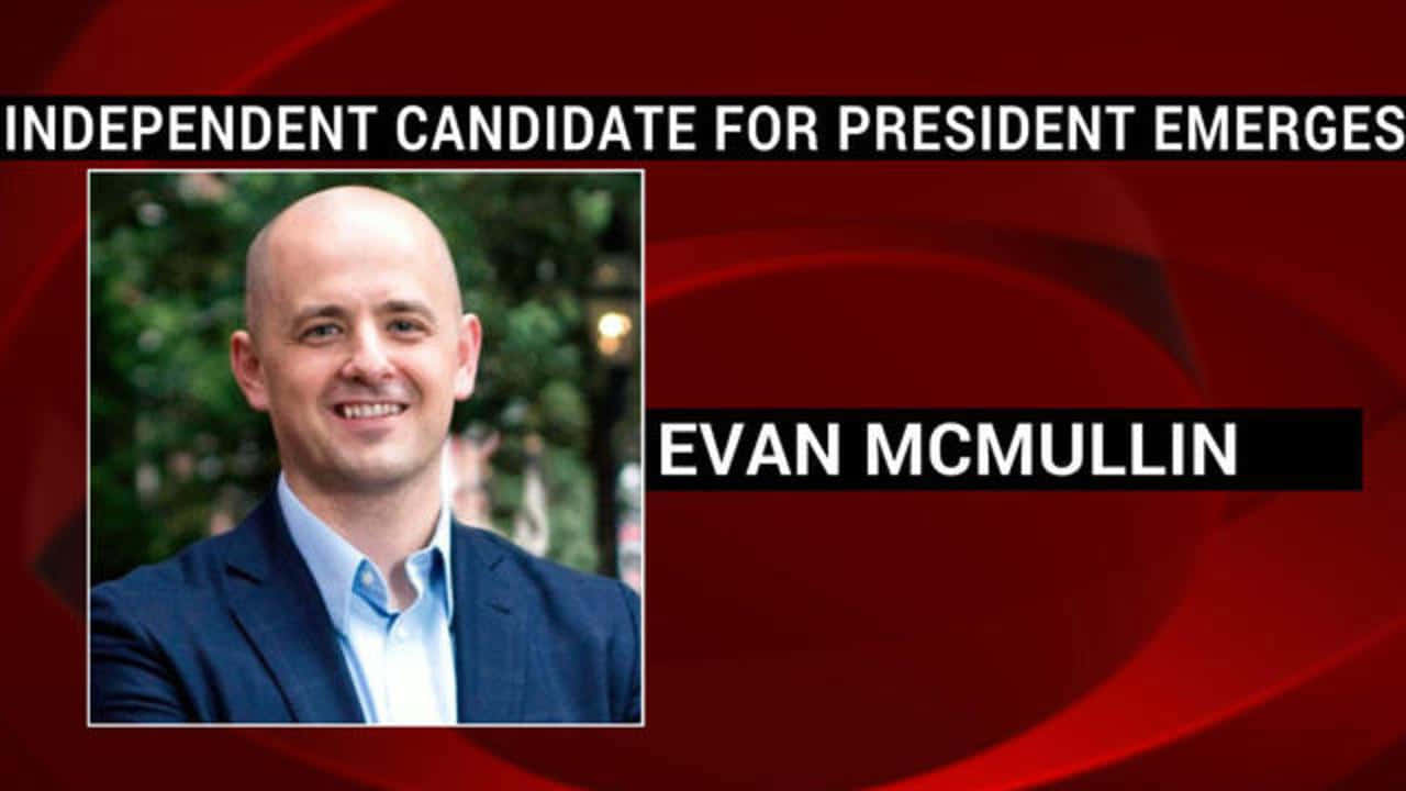 Evan McMullin, blue suit, news graphic, HD Desktop Wallpaper