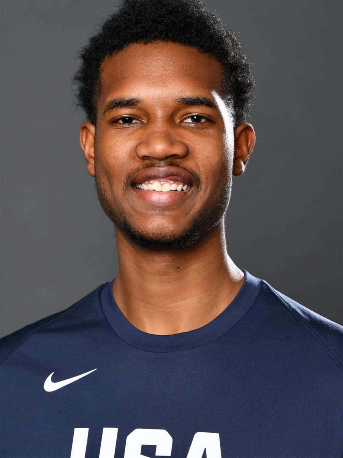 Evan Mobley, Team U S A, navy USA athletic shirt, HD Phone Wallpaper
