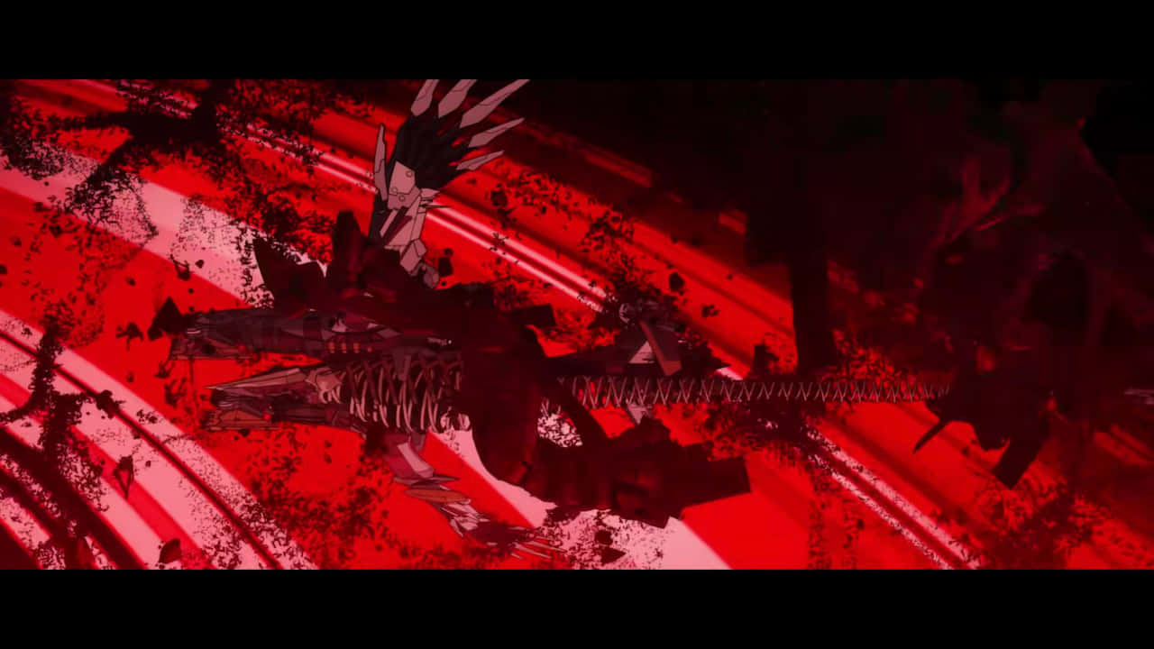 Evangelion 30 10, red and black, anime scene, HD Desktop Wallpaper