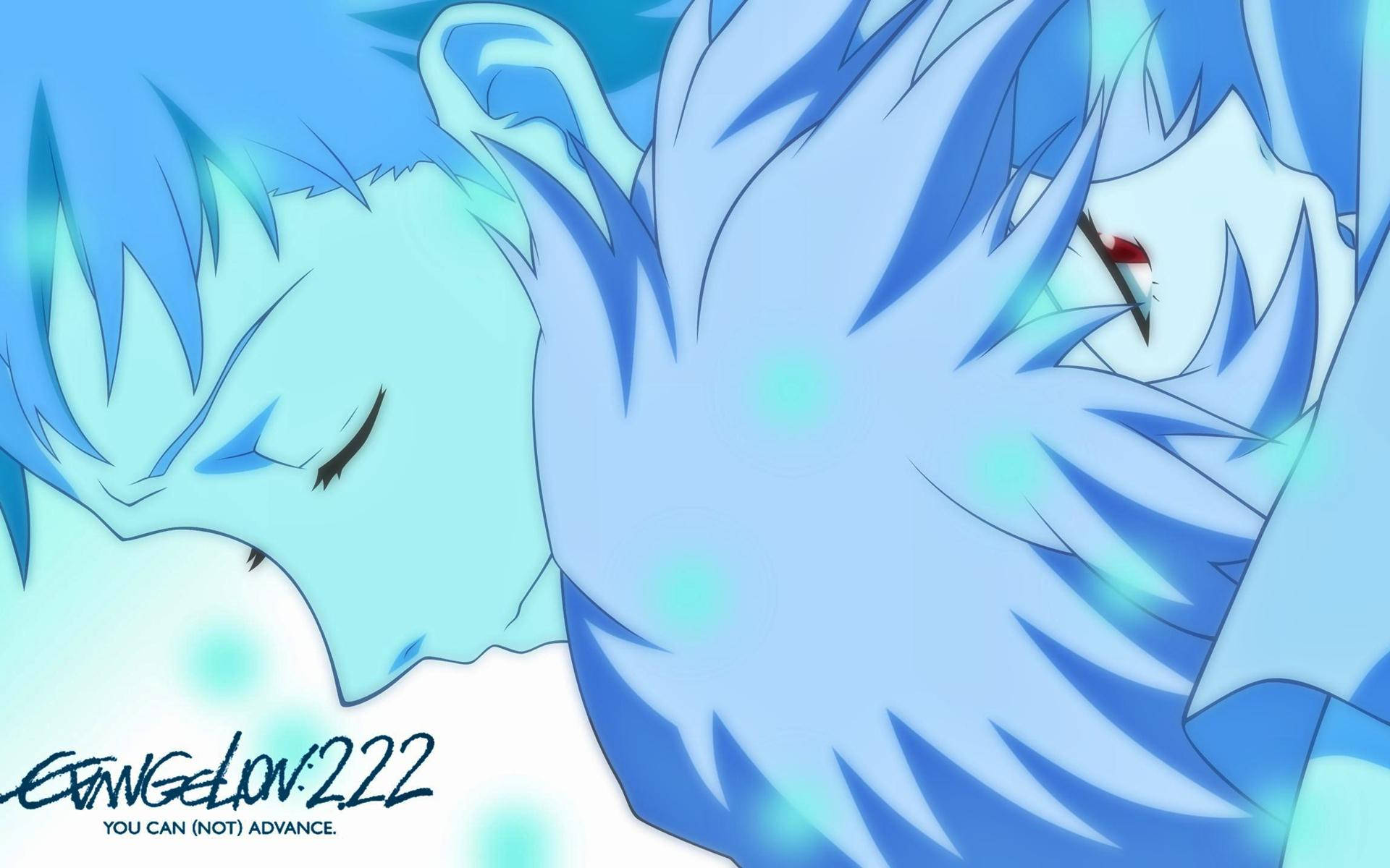 Blue Evangelion, 4K Poster, spiky blue hair, Full HD Desktop Wallpaper