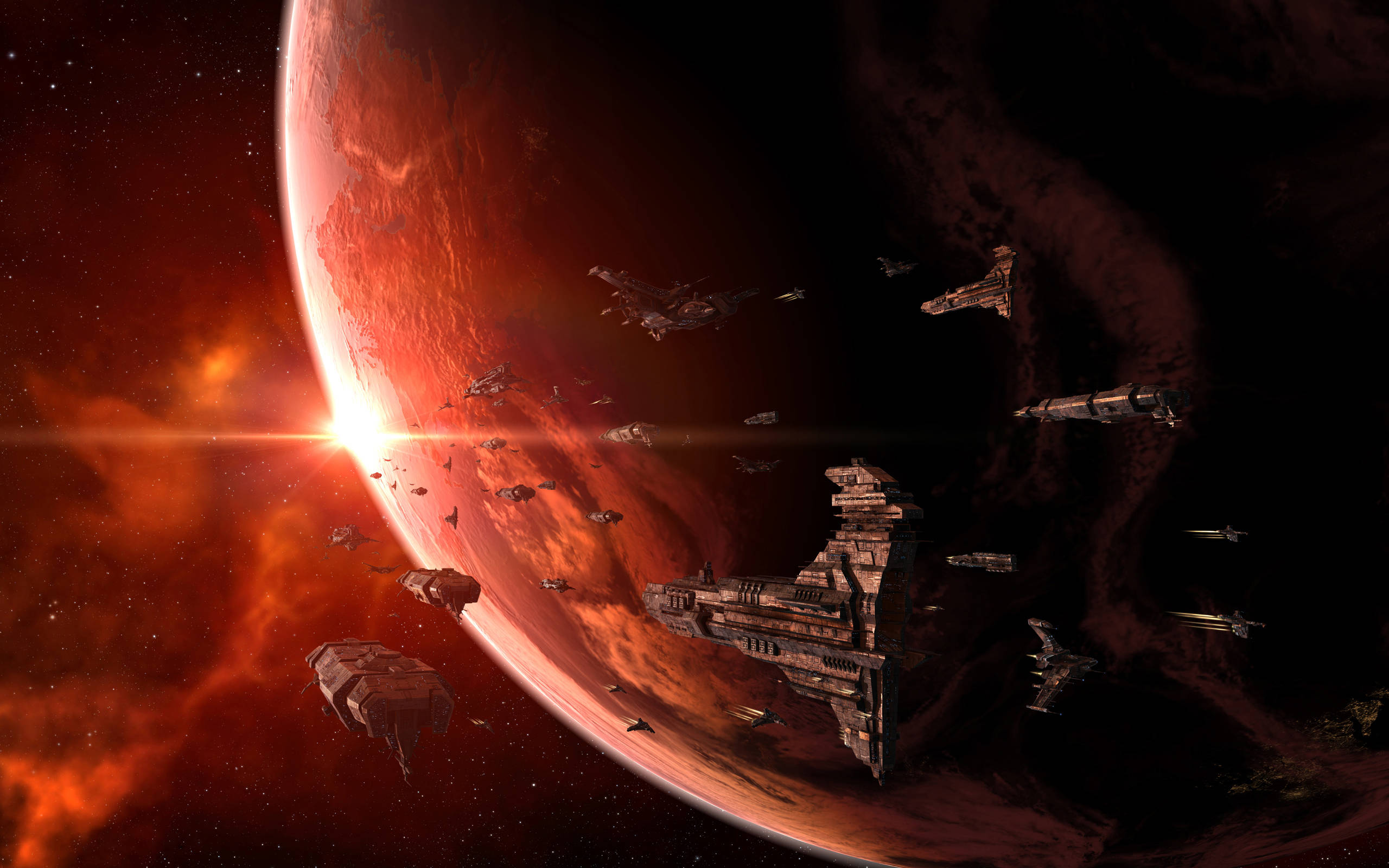EVE Online, star cluster, cosmos, 2K Desktop Wallpaper