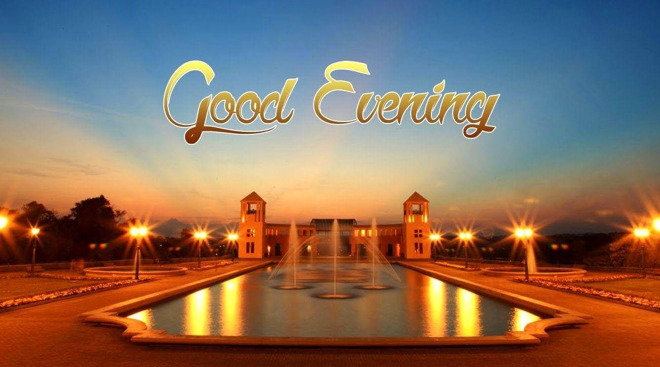 Good Evening Pool, twin towers, reflective fountain, HD Desktop Wallpaper