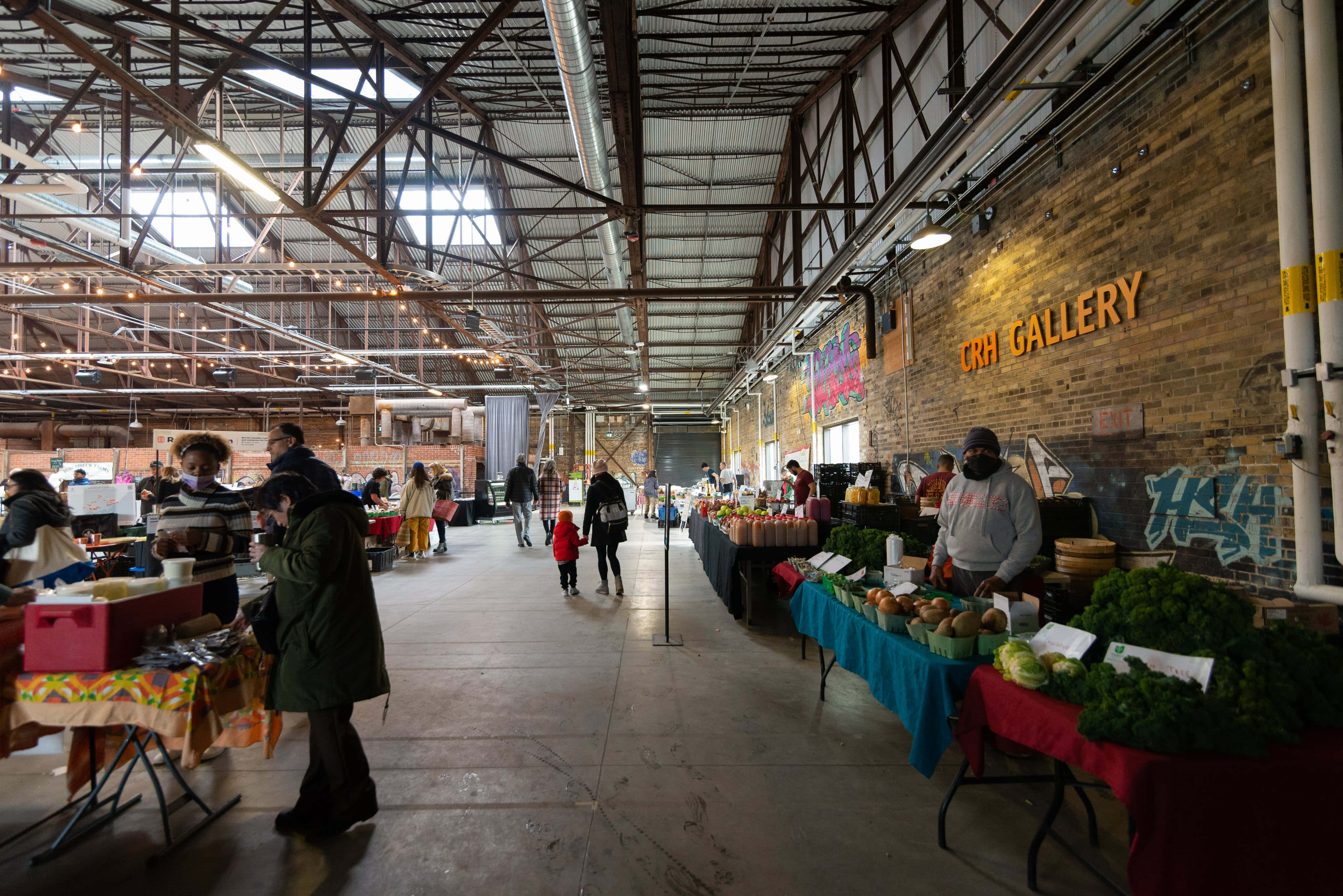 Evergreen Brick Works, indoor market, farmers market, 4K Desktop Wallpaper