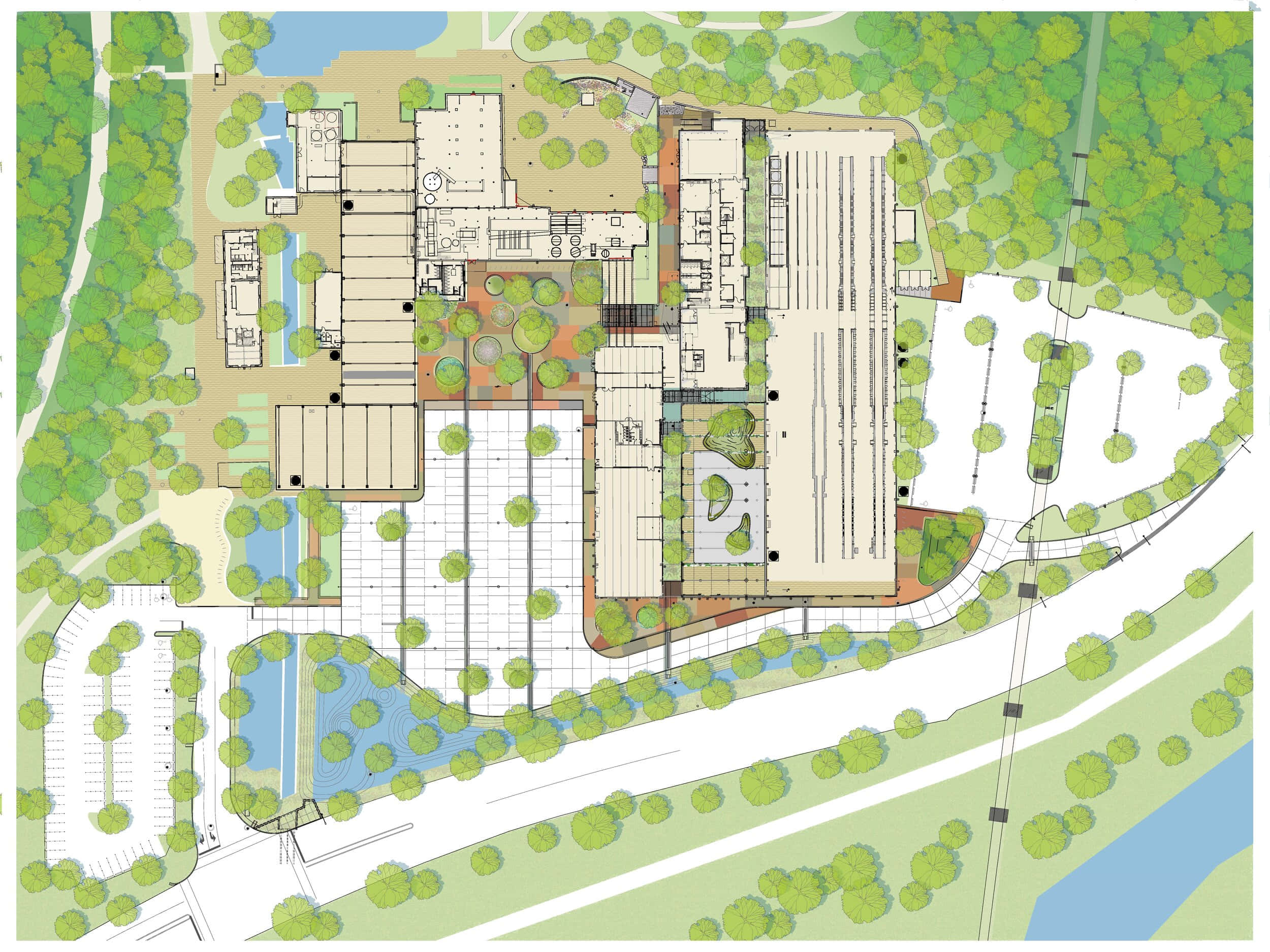 Evergreen Brick Works, site plan, top-down architectural blueprint, Full HD Desktop Wallpaper