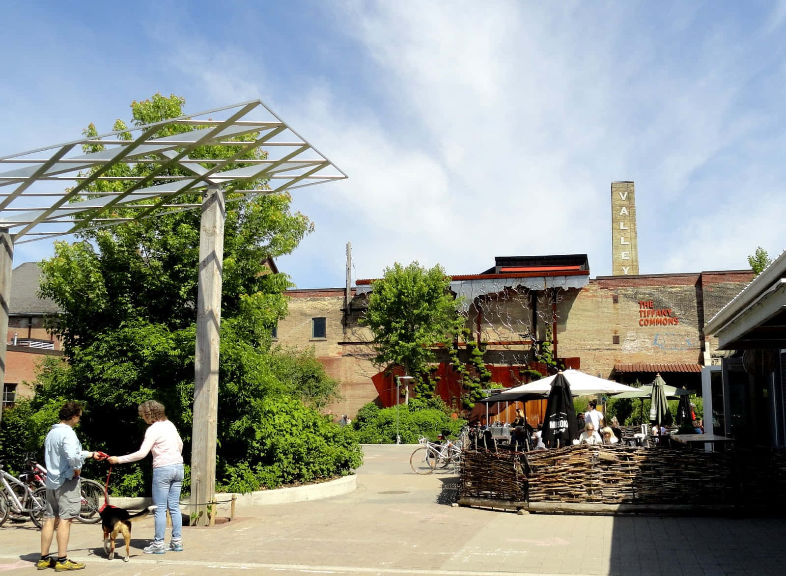 Evergreen Brick Works, sunny day, metal canopy, HD Desktop Wallpaper
