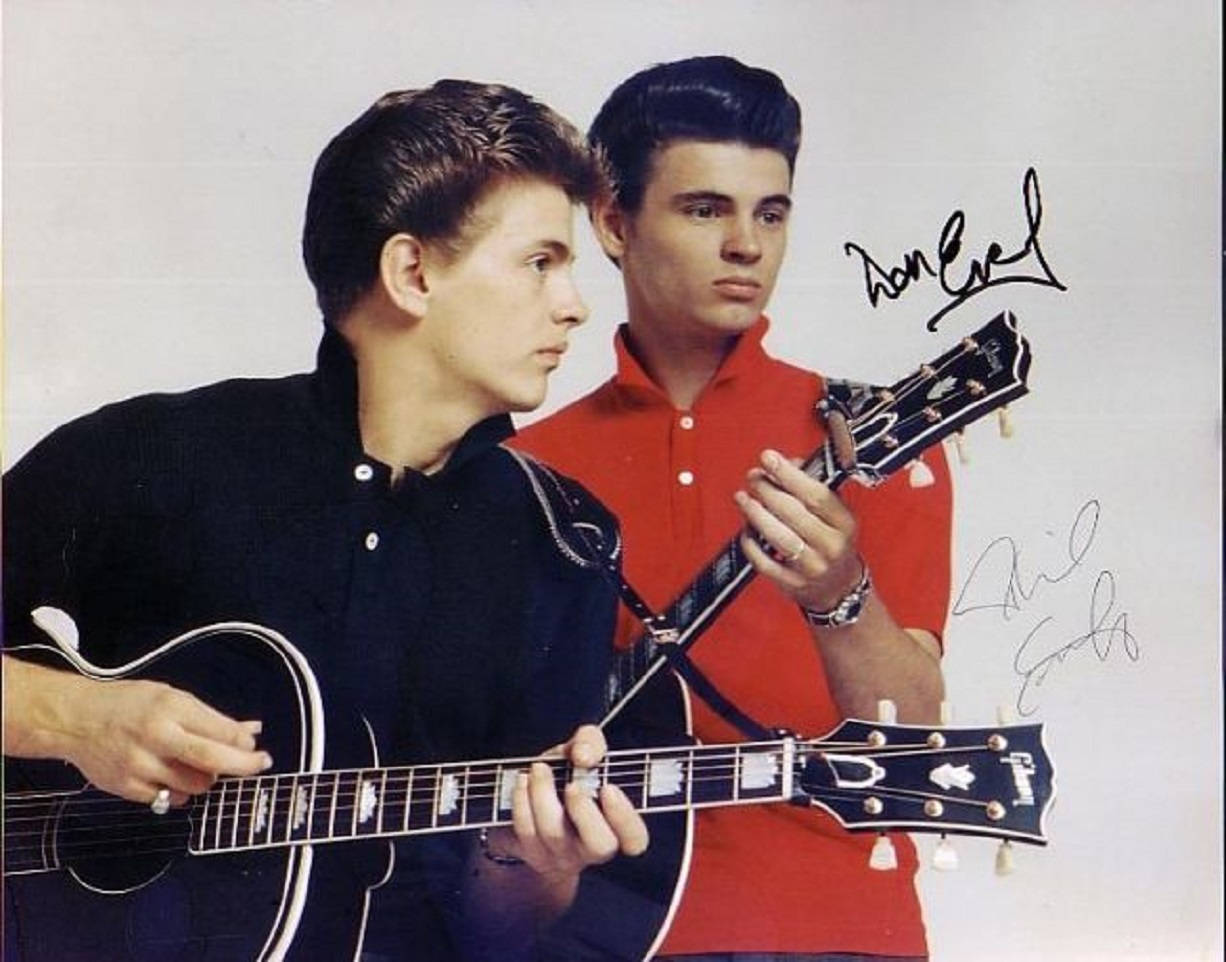 Everly Brothers, acoustic guitars, black, SD Desktop Wallpaper