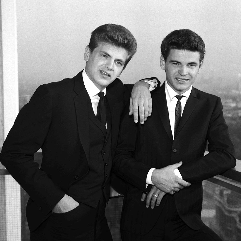 Everly Brothers, 1960, black and white portrait, SD Desktop Wallpaper