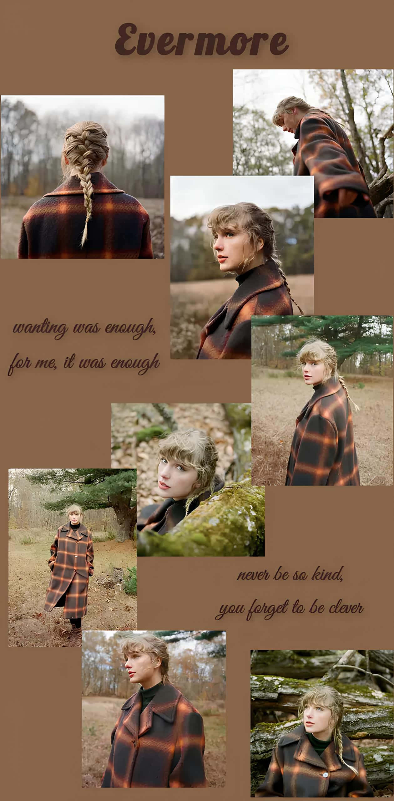 Evermore, plaid coat, wooded area, 2K Phone Wallpaper