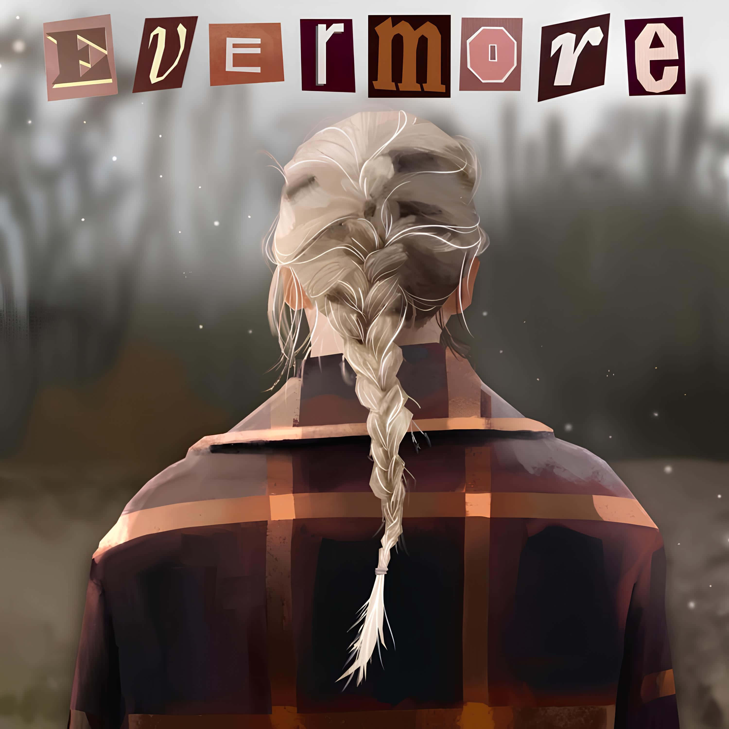 Evermore, plaid shirt, long braided white hair, 2K Desktop Wallpaper