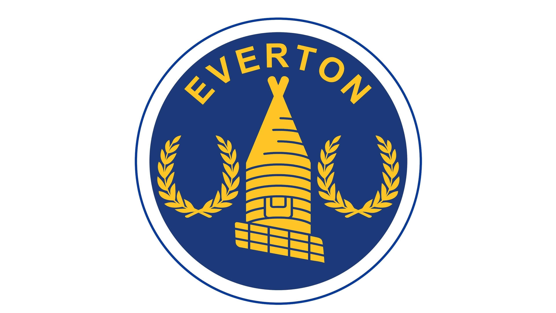 Everton F.C., 1980s badge, blue circular logo, Full HD Desktop Wallpaper