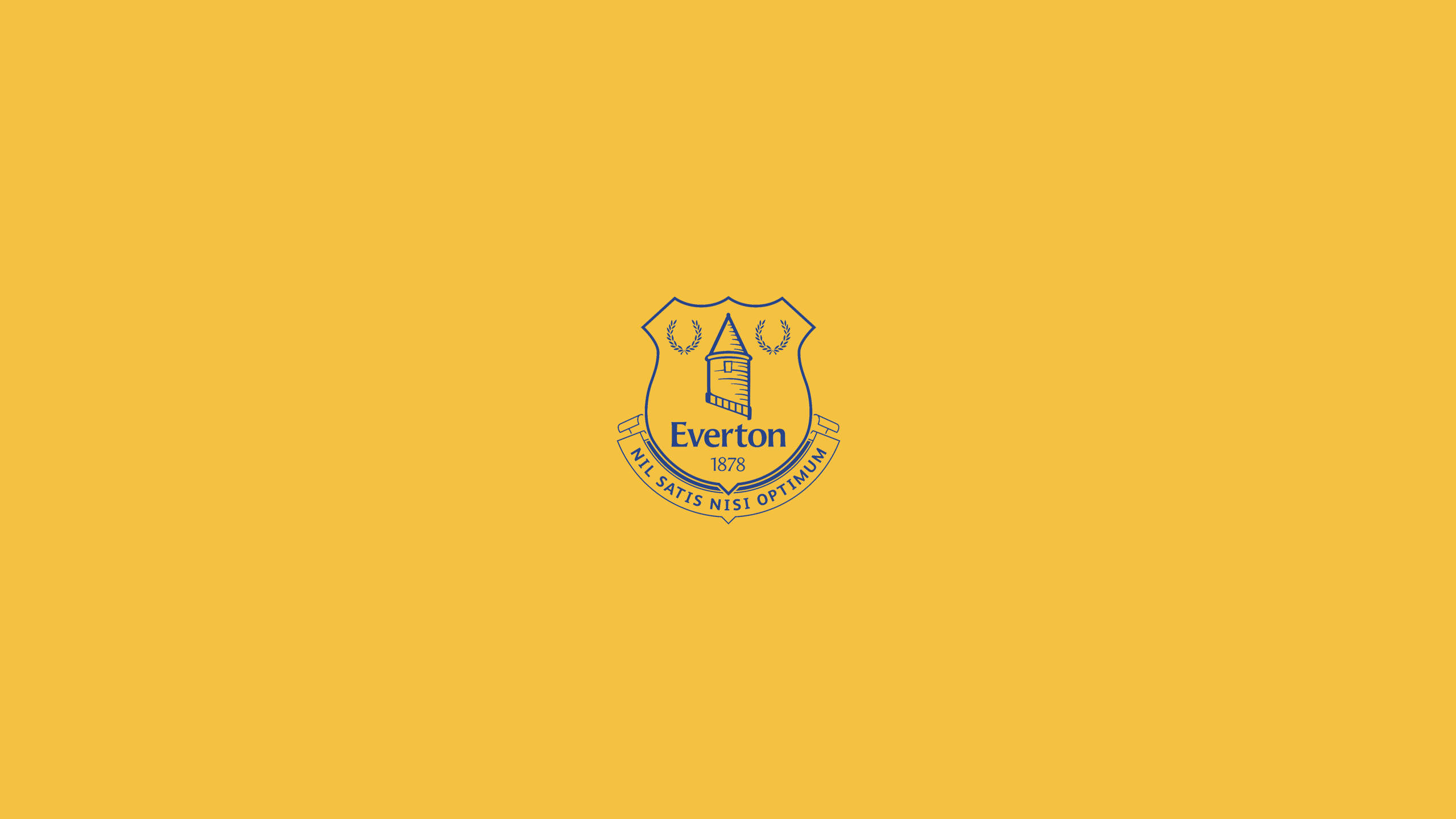 Everton F.C, mustard yellow, crest, 2K Desktop Wallpaper
