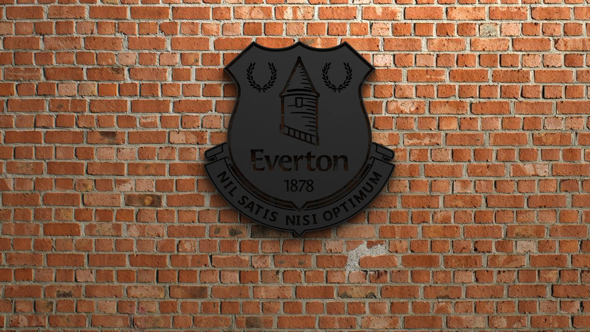 Everton F.C, brick wall, black, Full HD Desktop Wallpaper