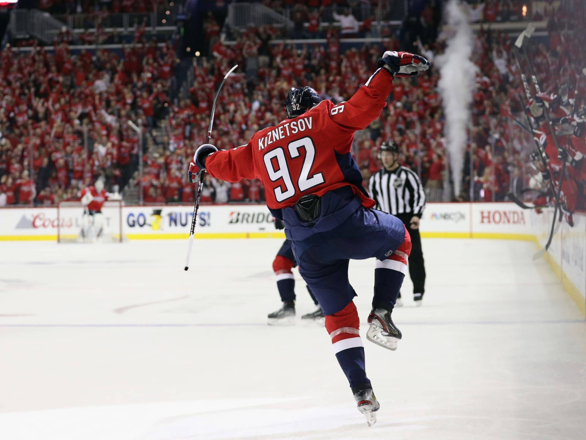Evgeny Kuznetsov, number 92, ice hockey player, Full HD Desktop Wallpaper