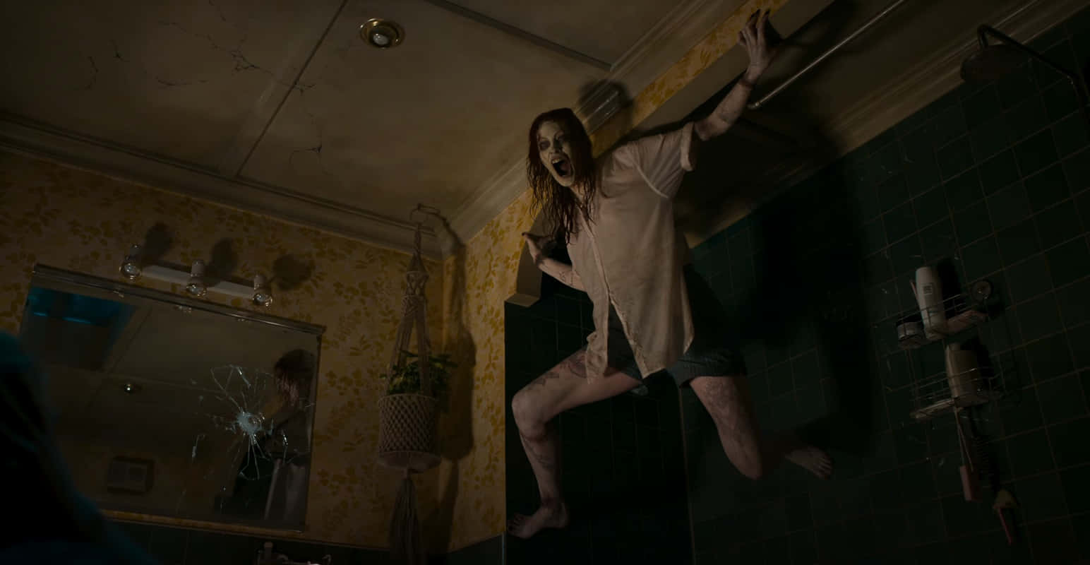 Evil Dead Rise, shower rod, grimy bathroom, HD Desktop Wallpaper