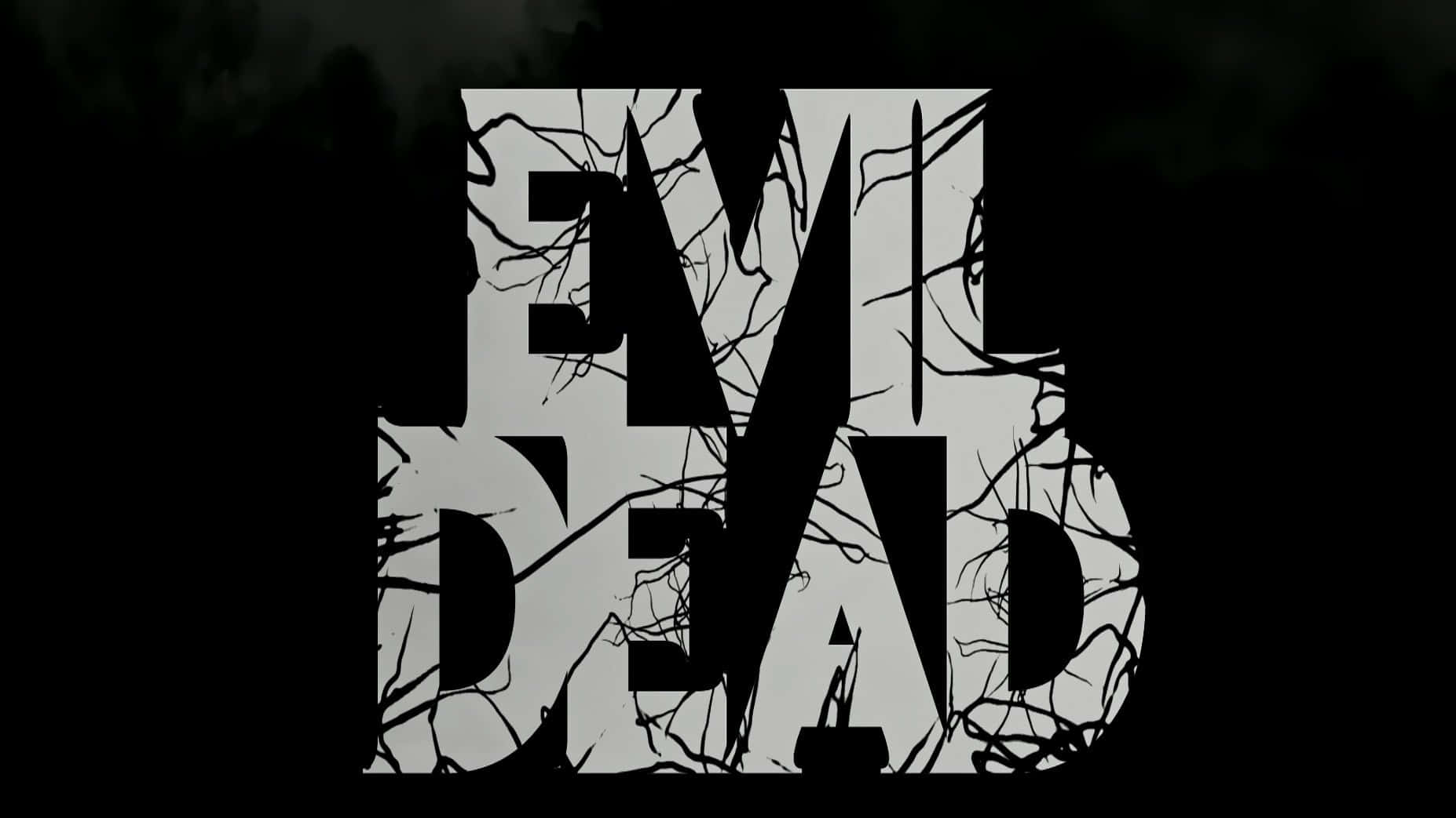Evil Dead, black tree roots, bold white letters, HD Desktop Wallpaper