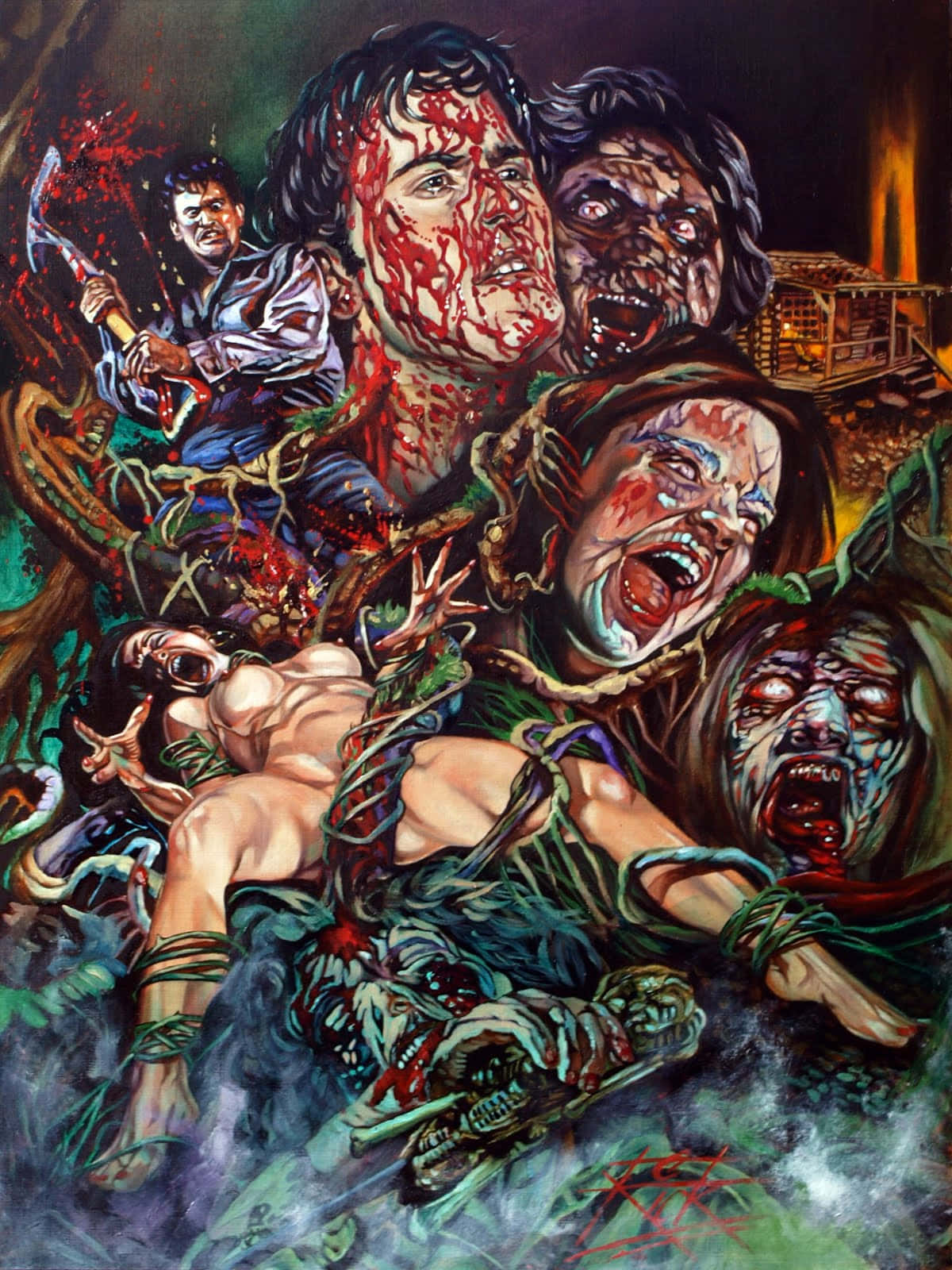 Evil Dead, zombie, bloodied figures, HD Phone Wallpaper