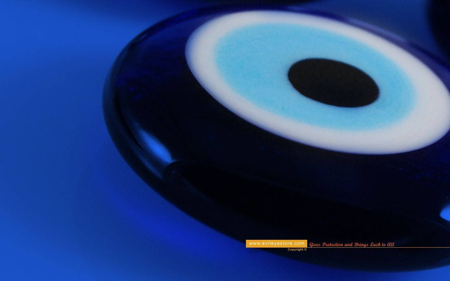Evil Eye, glossy blue, white and black concentric circles, HD Desktop Wallpaper