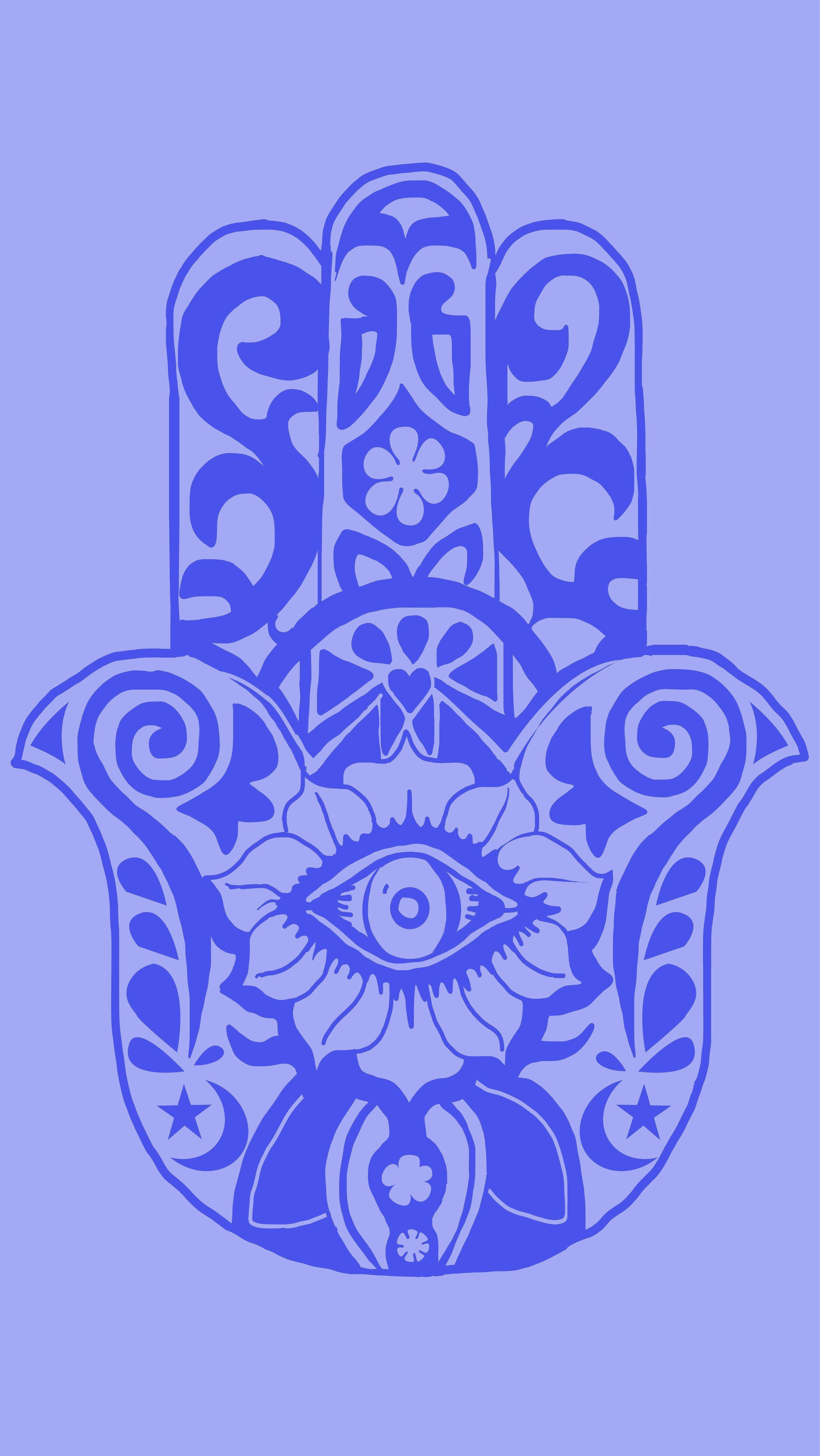 Evil Eye, hamsa hand, eye at its center, 4K Phone Wallpaper