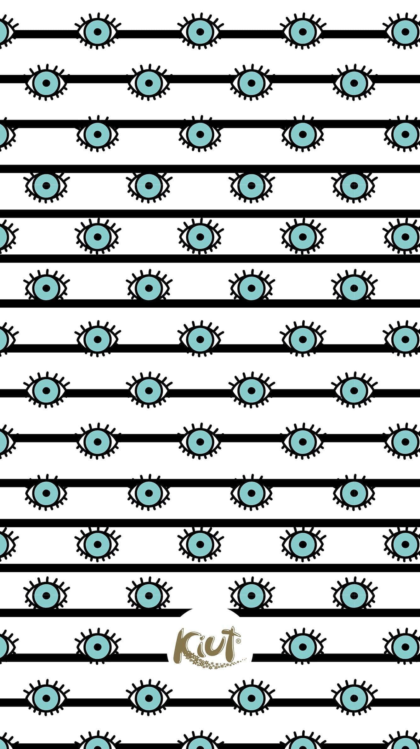 Evil Eye Pattern Aesthetic, turquoise eyes, black spiky lashes, Full HD Phone Wallpaper