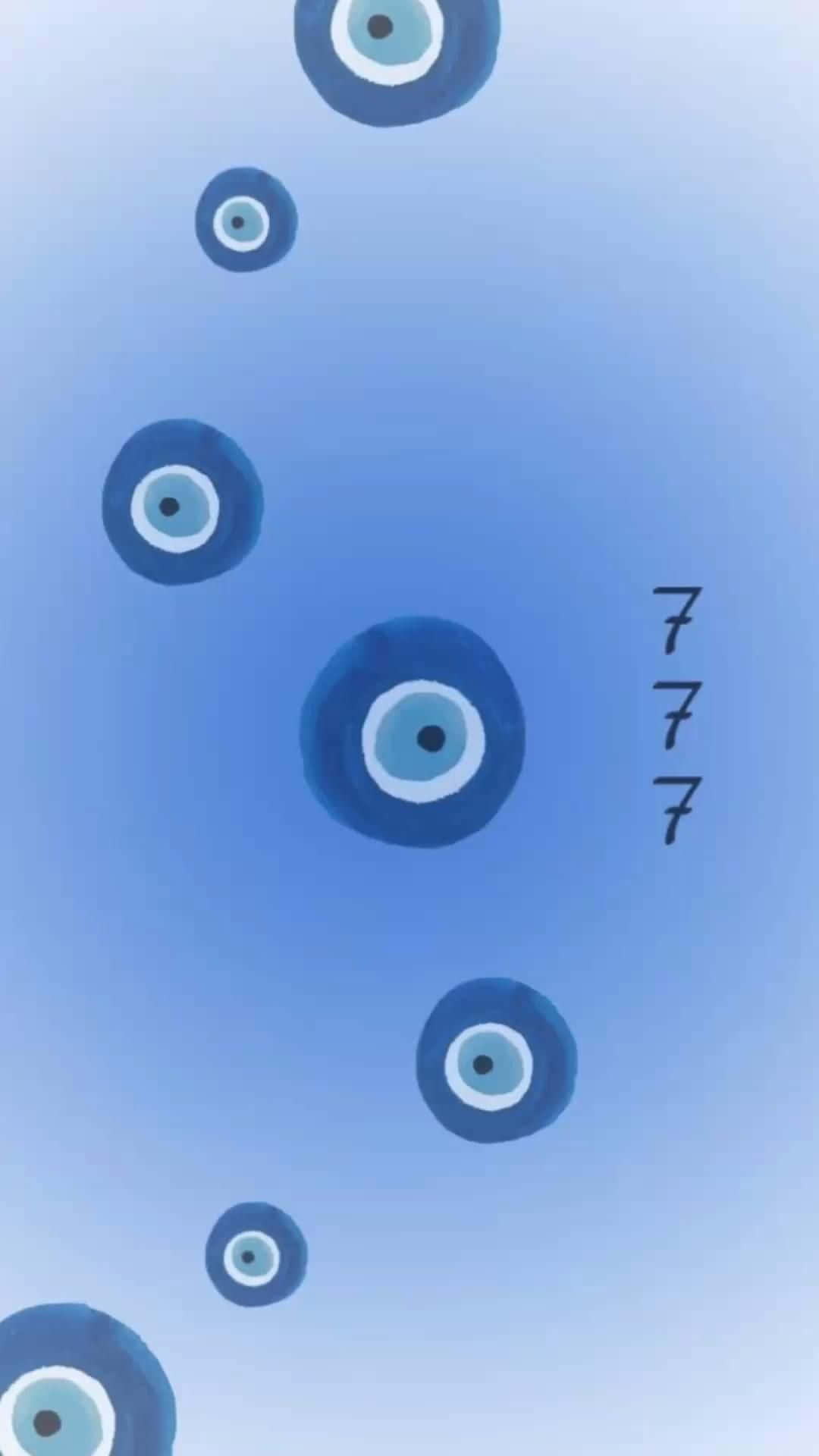 evil eye, blue evil eye symbols, gradient sky blue background, Full HD Phone Wallpaper