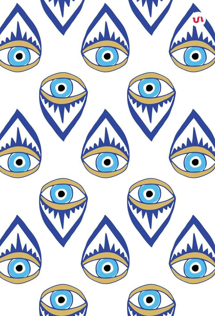 Evil Eye iPhone, blue eyes, teardrop shapes, SD Phone Wallpaper