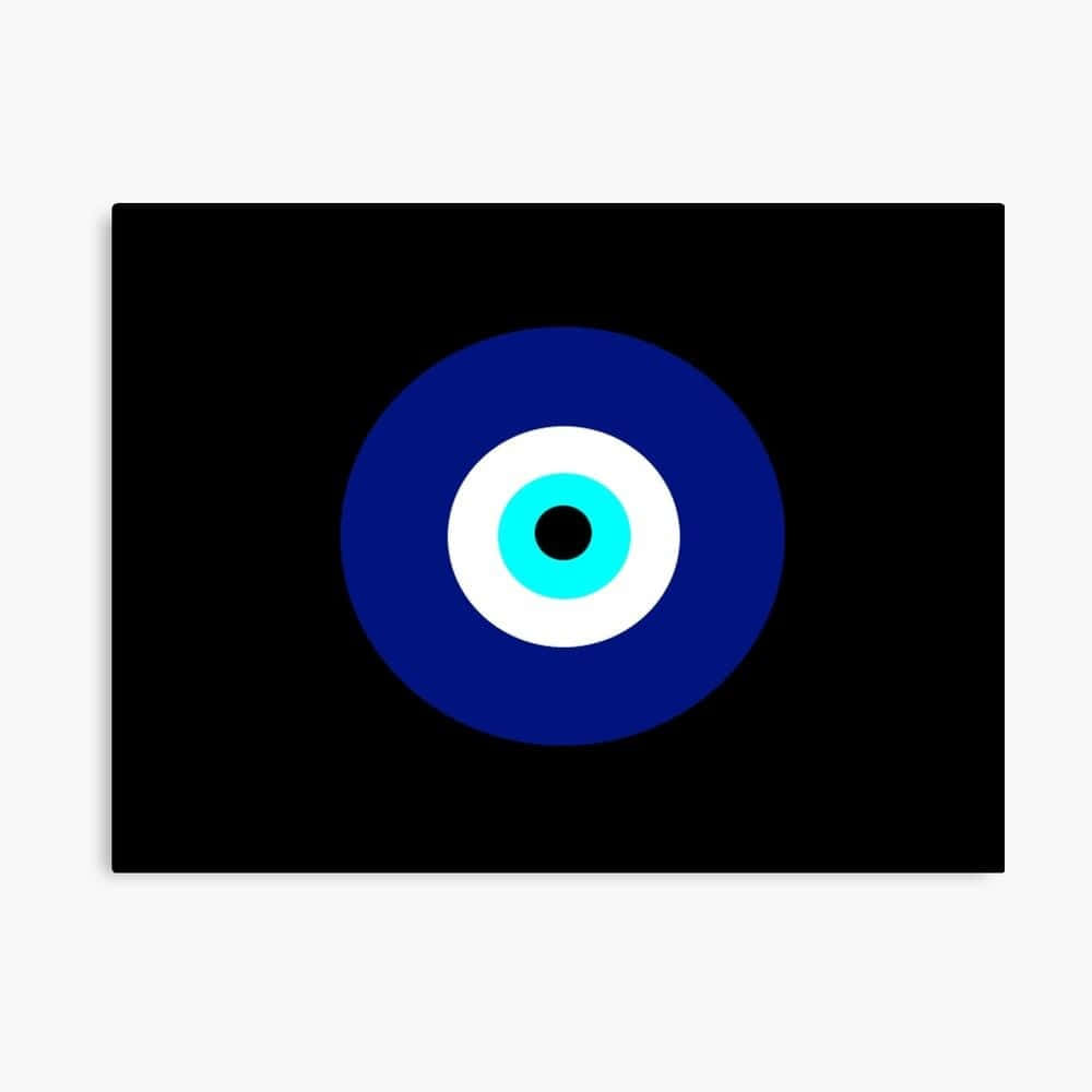 evil eye, black background, blue, SD Desktop Wallpaper