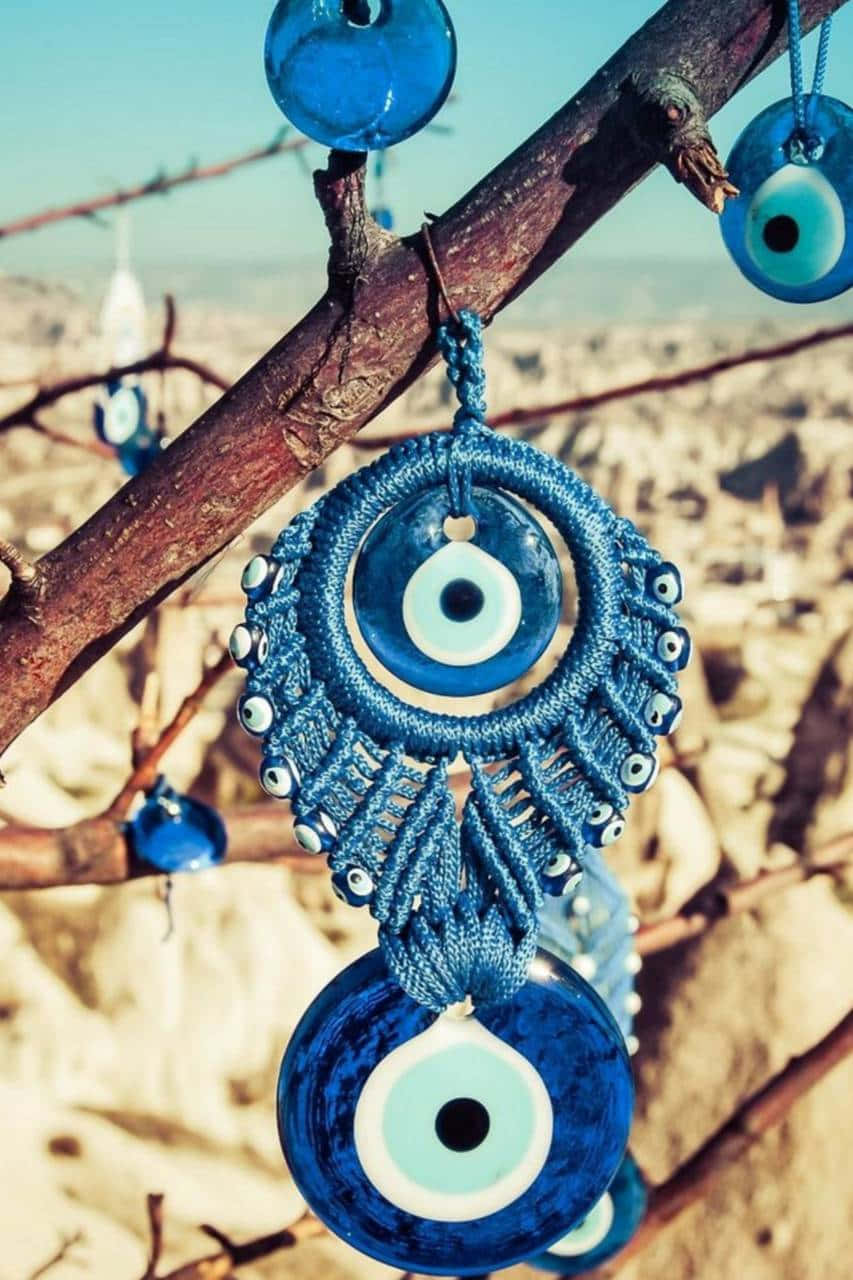 Evil Eye, iPhone, macrame, HD Phone Wallpaper