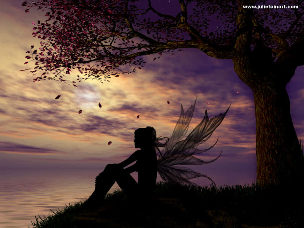Evil Fairy, fairy, blossoming tree, SD Desktop Wallpaper