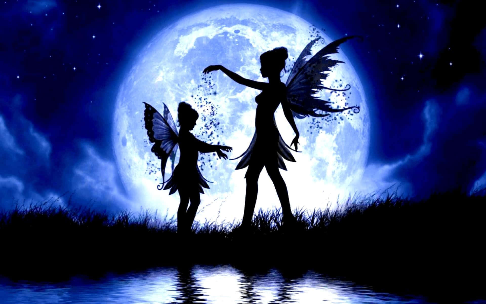 Evil Fairy, red-haired fairy, mysterious forest, Full HD Desktop Wallpaper