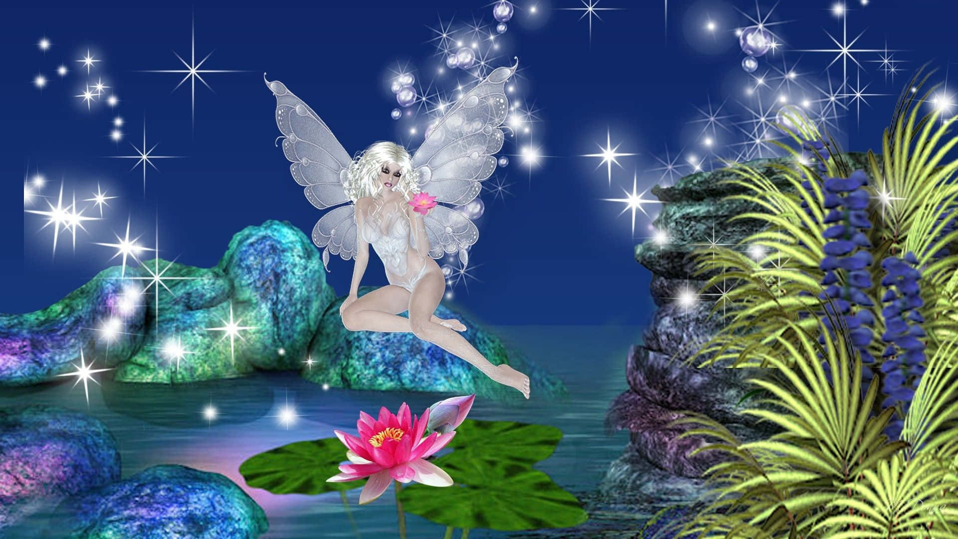 Evil Fairy, glowing fairy, translucent wings, Full HD Desktop Wallpaper