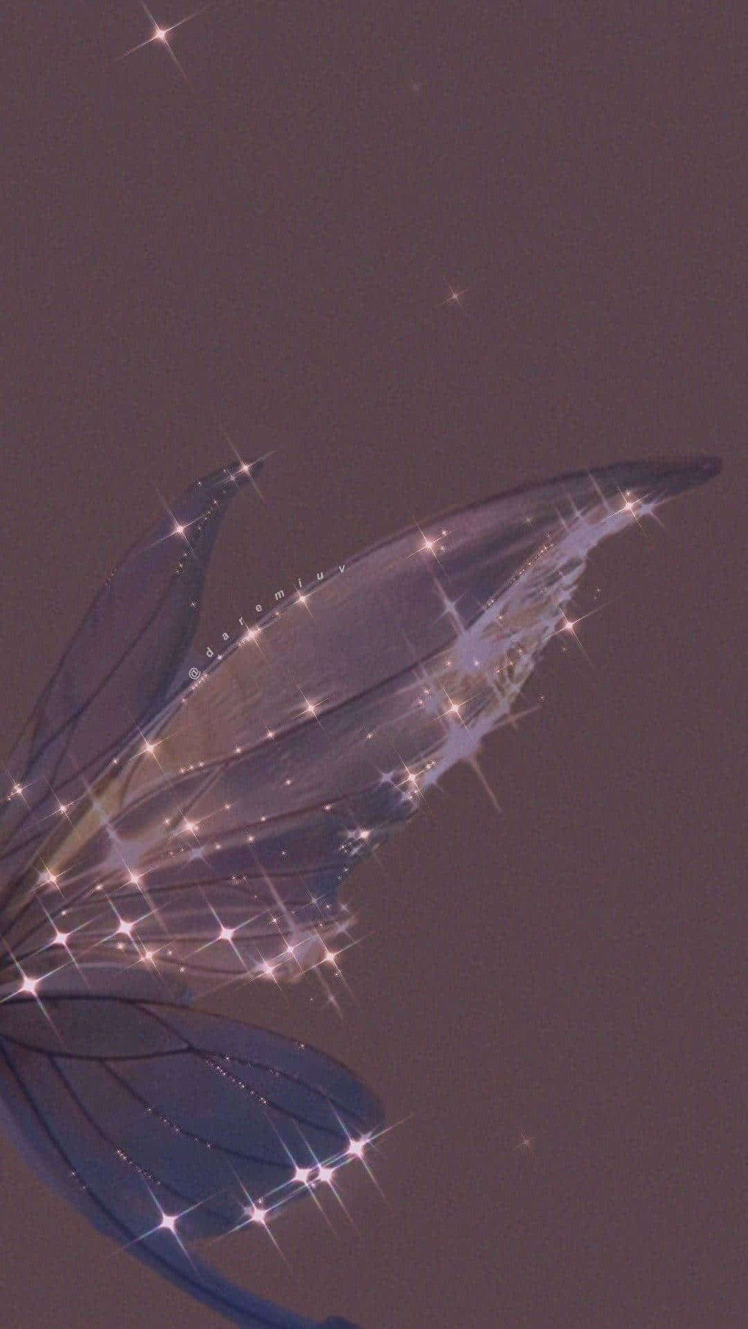 Evil Fairy, glowing translucent wings, sparkling stars, Full HD Phone Wallpaper