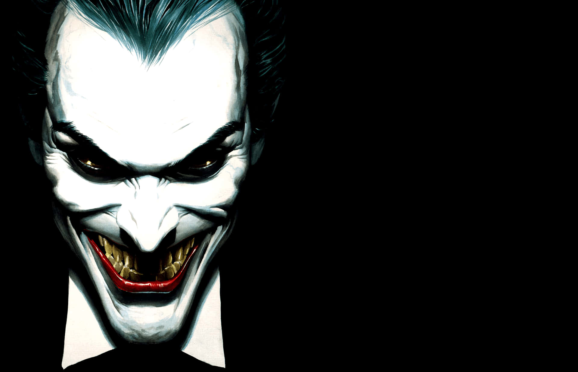 Evil Joker, Joker, black background, Full HD Desktop Wallpaper