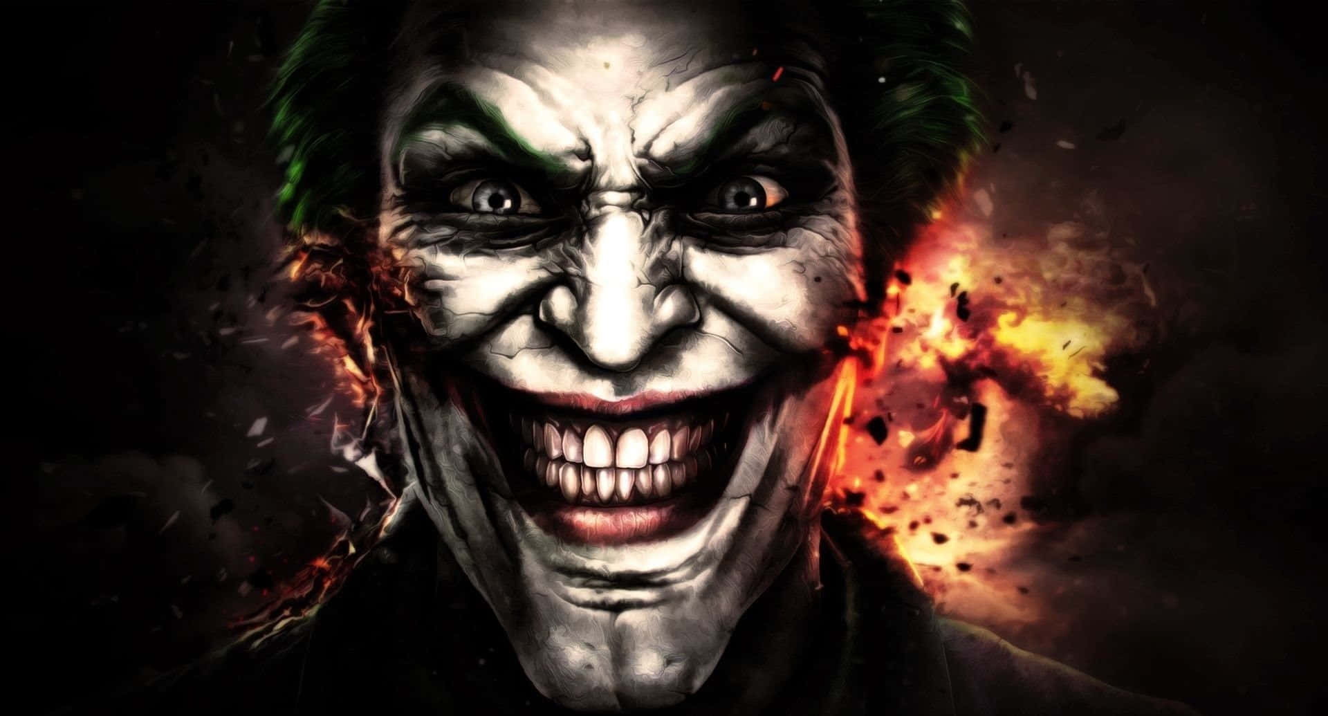 Evil Joker, Joker, green hair, Full HD Desktop Wallpaper
