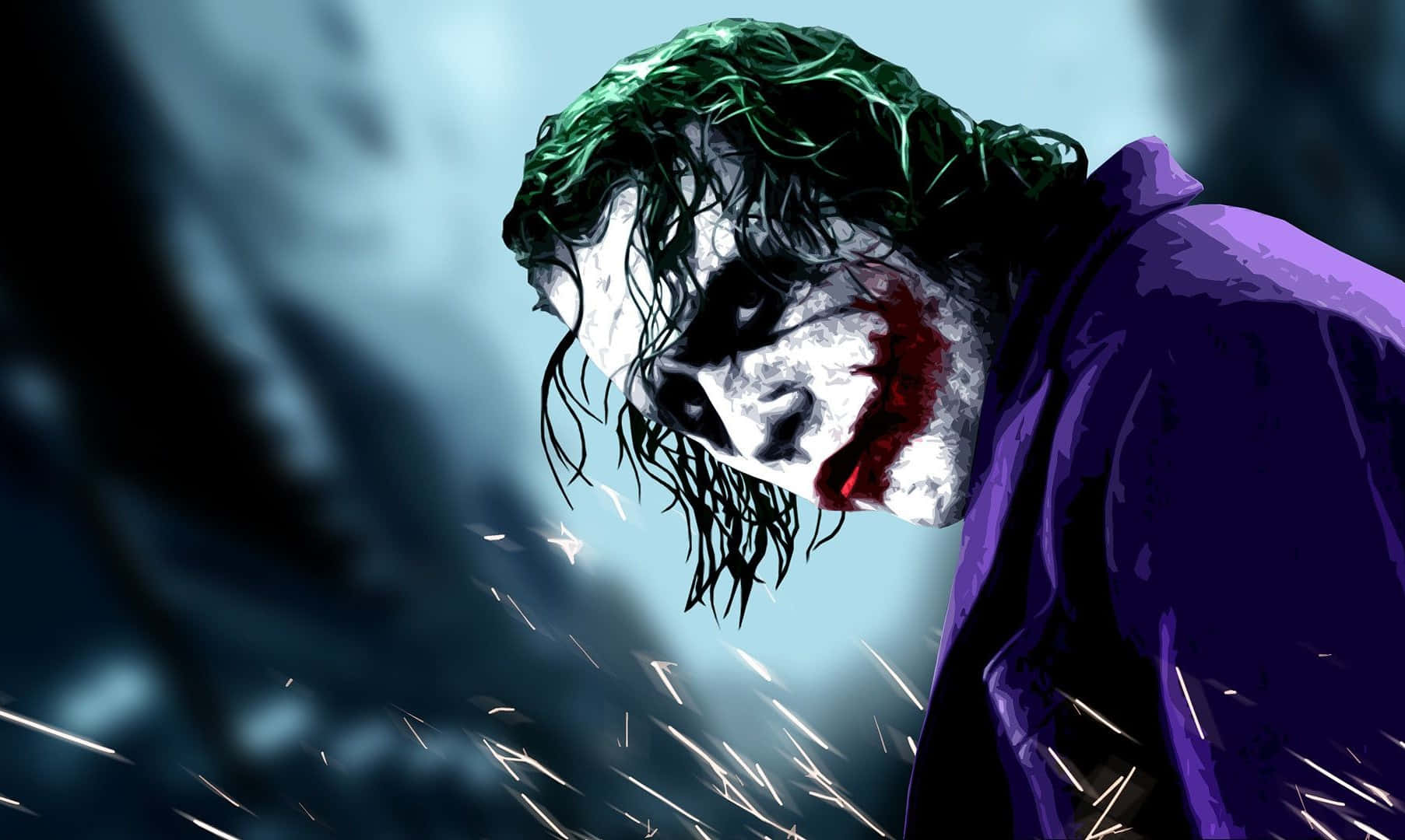 Evil Joker, Joker, green hair, HD Desktop Wallpaper