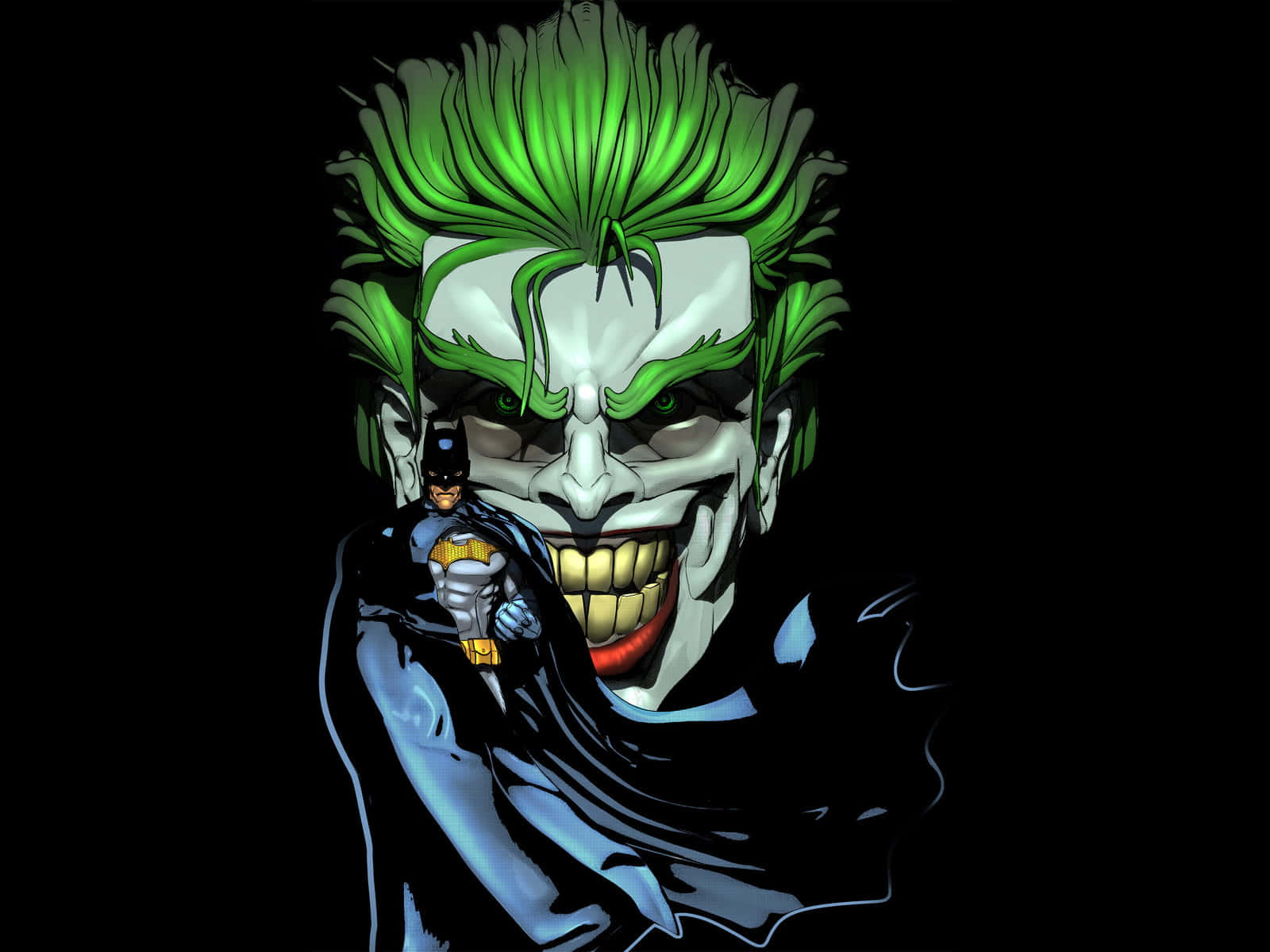 Evil Joker, Joker, green hair, HD Desktop Wallpaper
