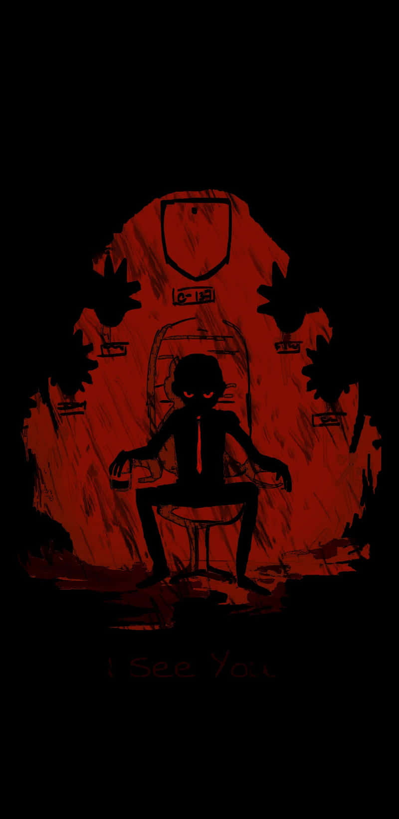 Evil Morty, silhouetted figure, stool, HD Phone Wallpaper