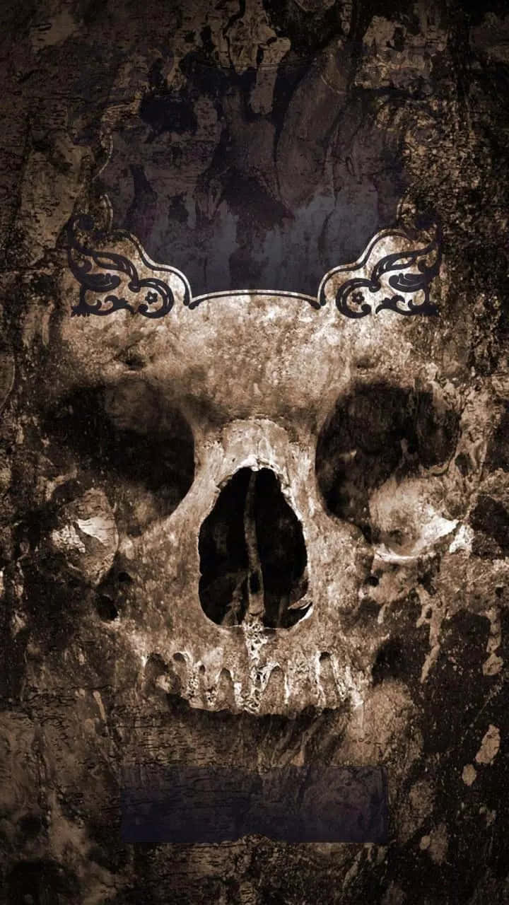 Evil Skull, tribal patterns, eye sockets, HD Phone Wallpaper