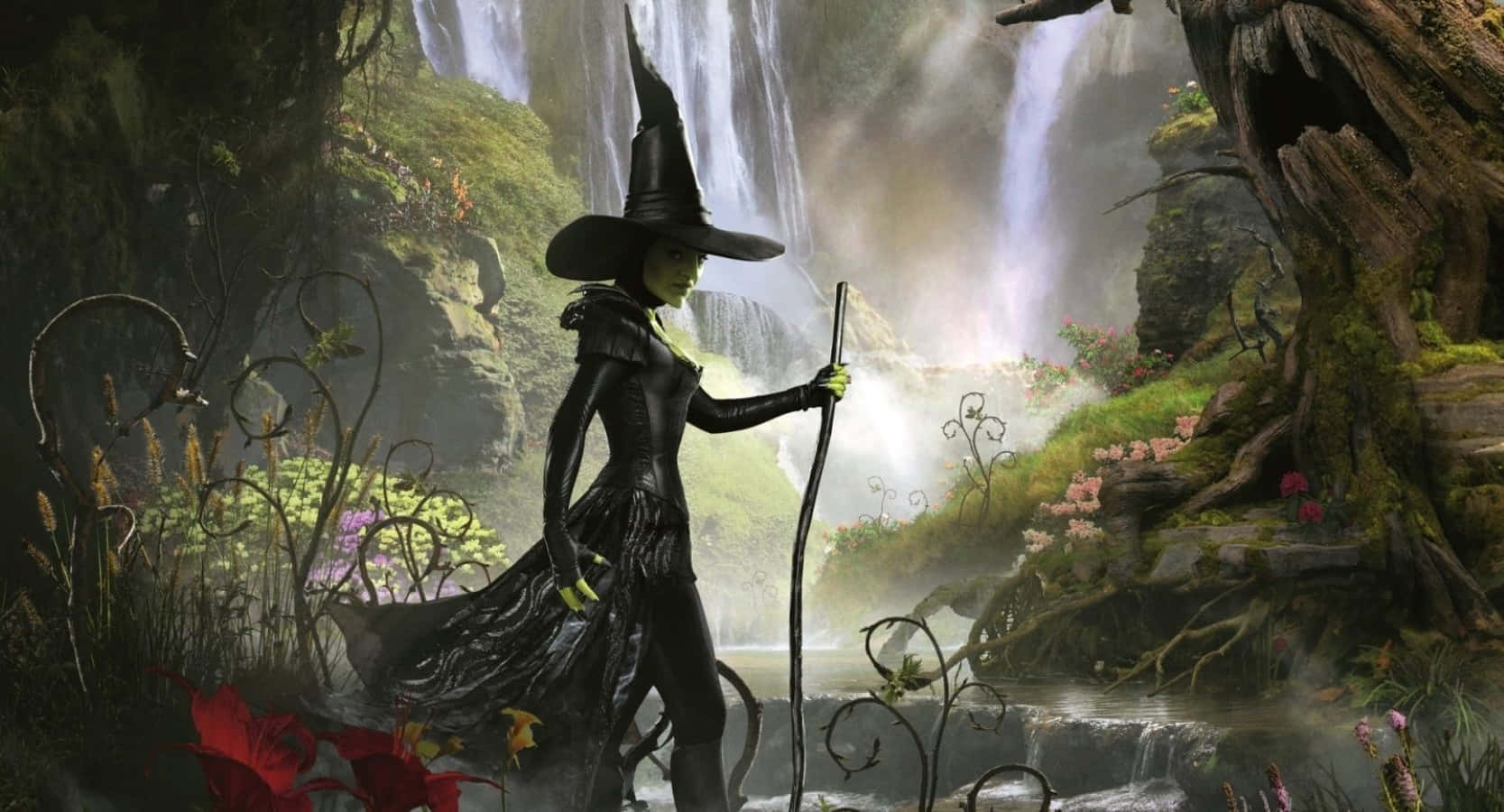 Evil Witch, dark-robed witch, tall hat, HD Desktop Wallpaper