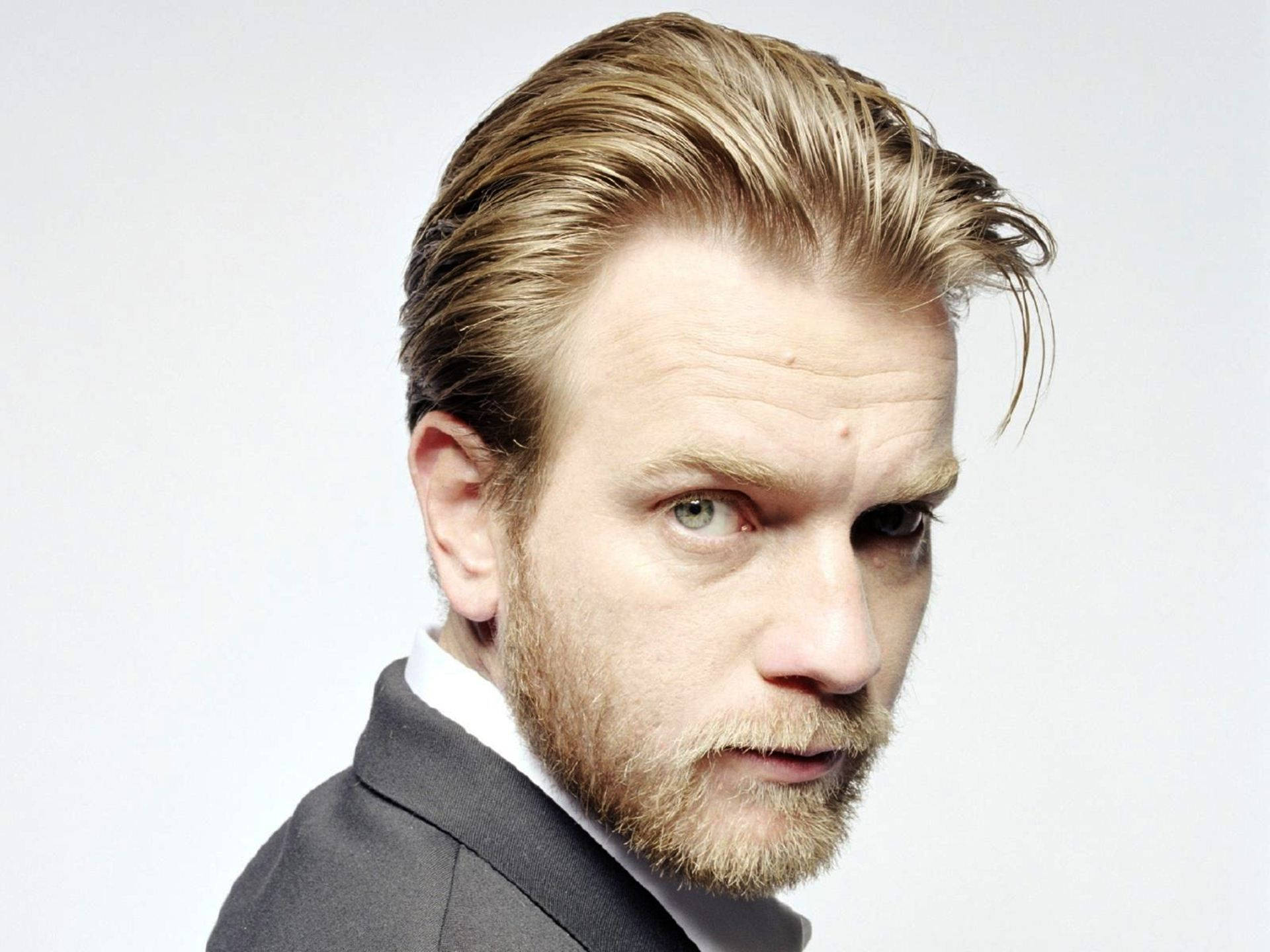 Ewan McGregor, blonde hair, beard, Full HD Desktop Wallpaper