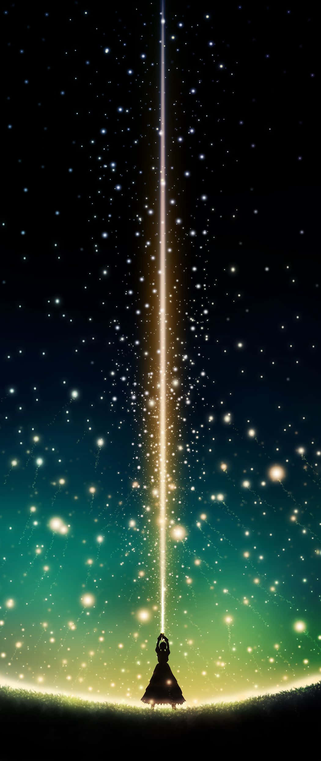 Excalibur, stone, night sky, Full HD Phone Wallpaper