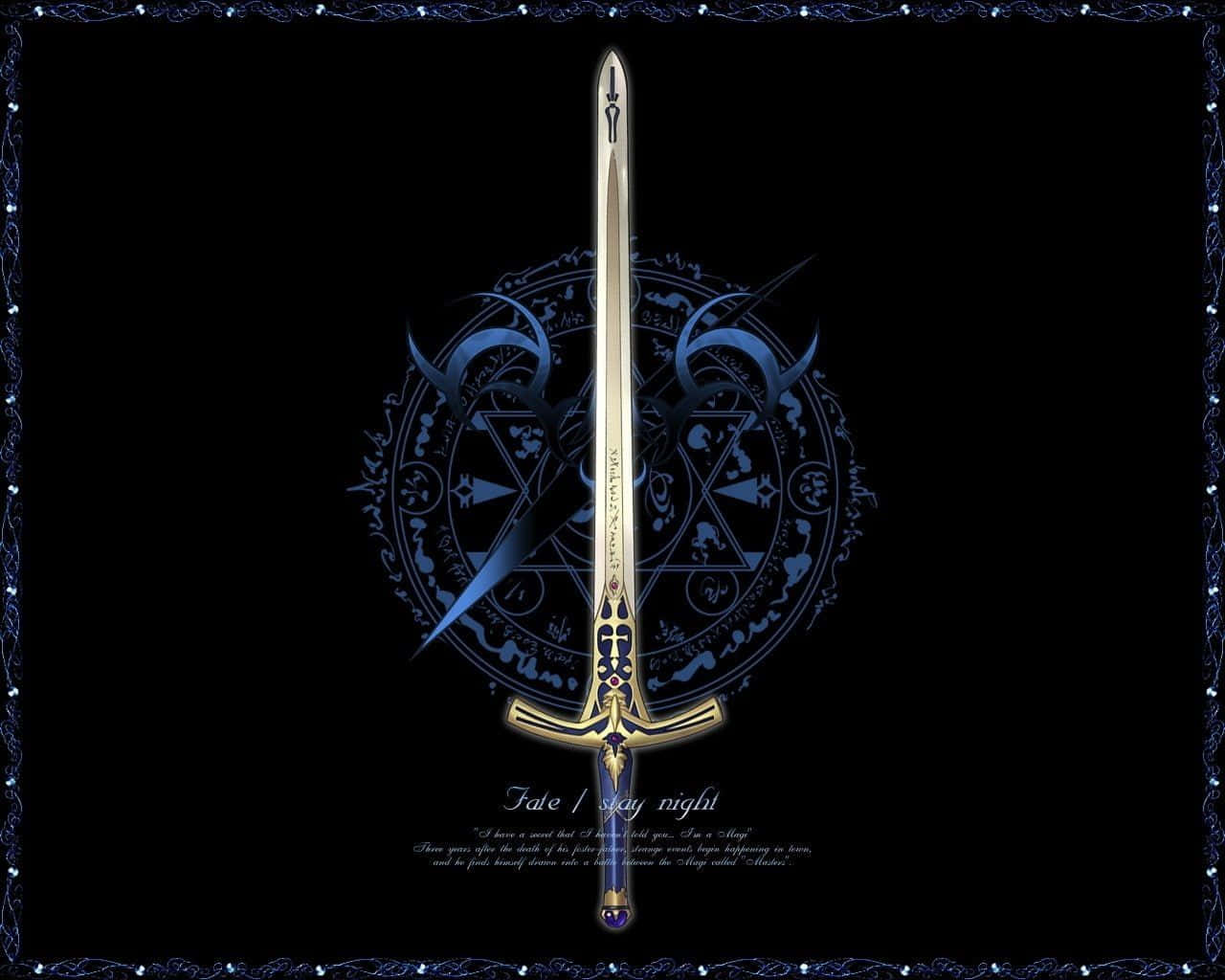 Excalibur, sword, ornate hilt, HD Desktop Wallpaper